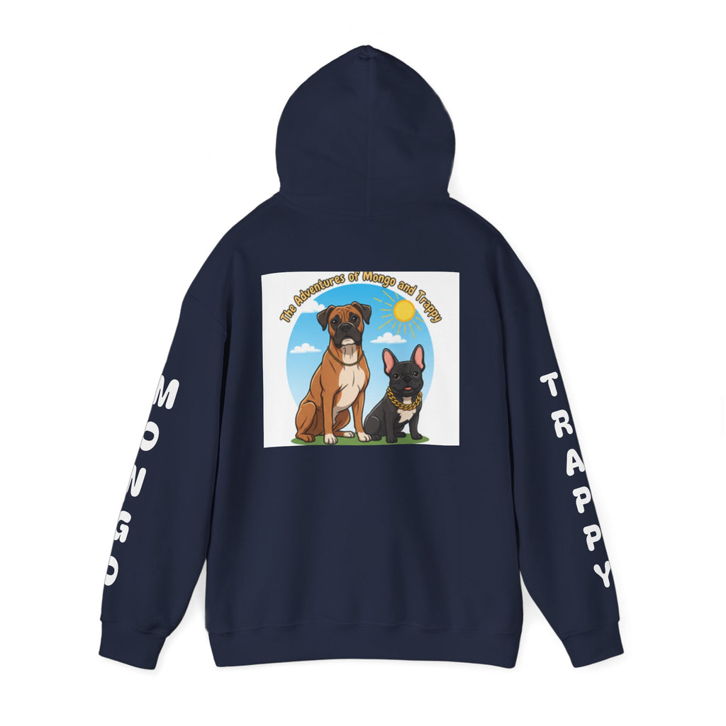 Dog Adventure Hoodie — "The Adventures of Mongo & Trappy" Graphic Hooded Sweatshirt