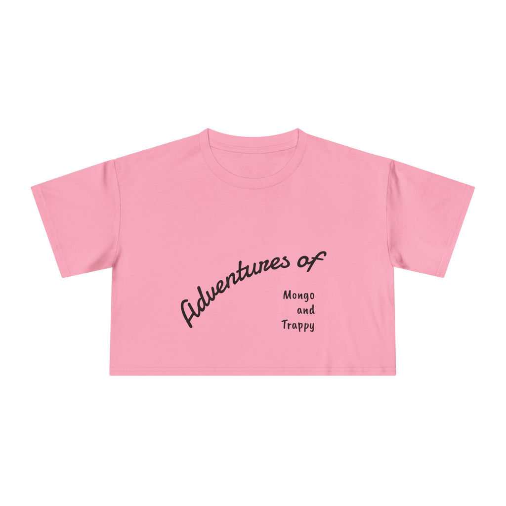 Adventures of Mongo & Trappy Crop Tee  Cute French Bulldog Graphic