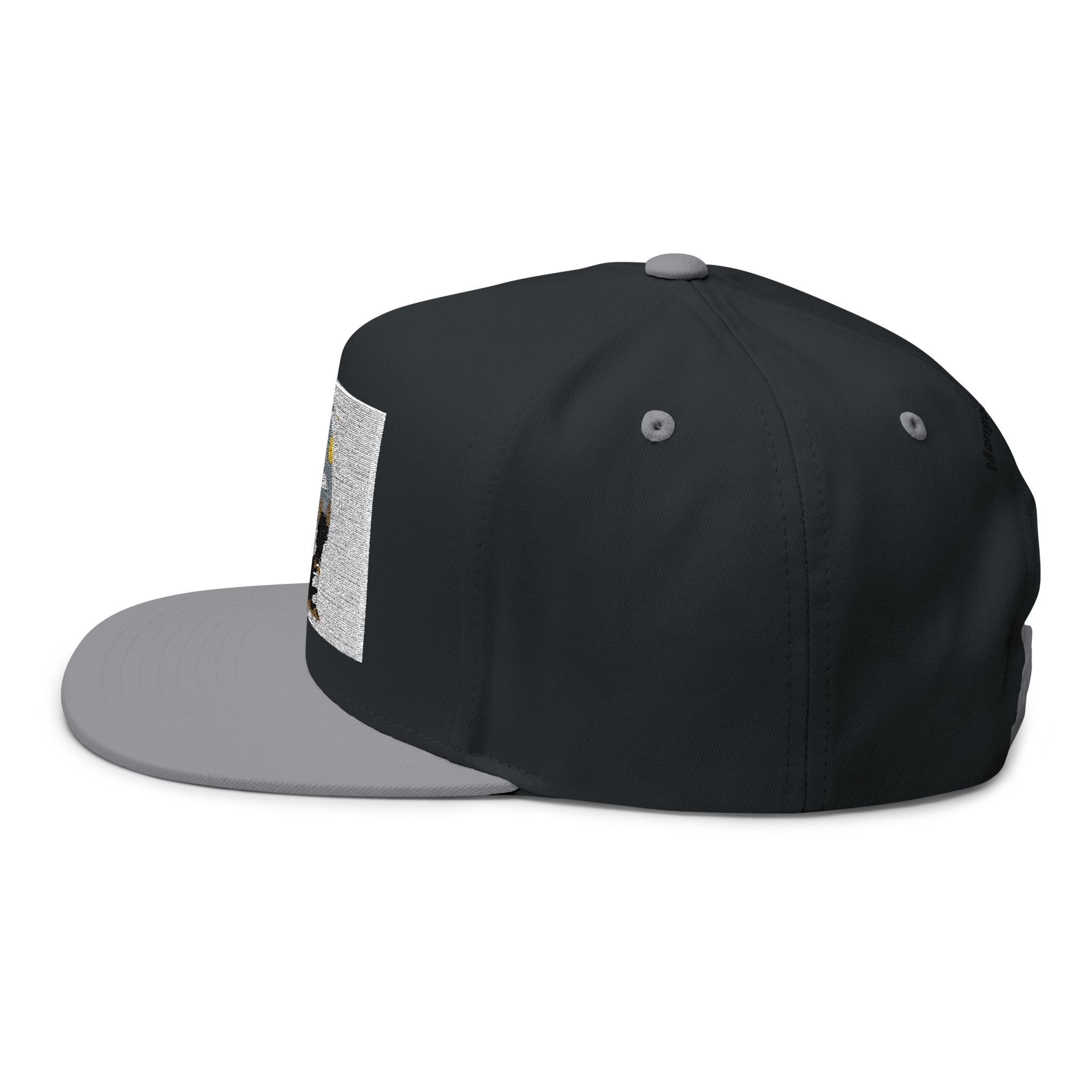 Embroidered Dog Duo Flat Bill Cap — "Mango & Troppy" Snapback