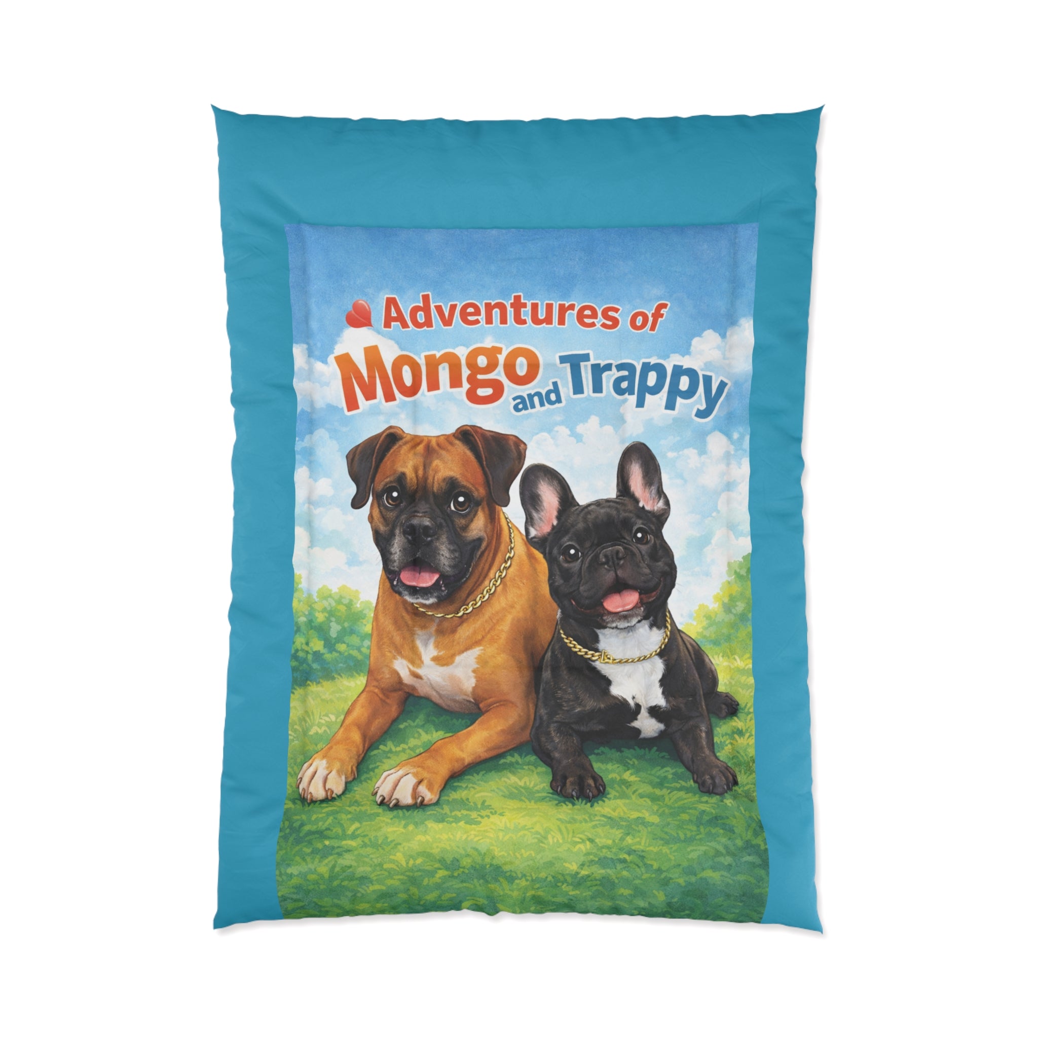Adventures of Mongo & Trappy Comforter — Cute Dog Kids Bedding