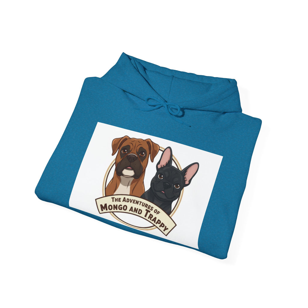 Stay Pawsitive Mongo and Trappy Dog Portrait Hoodie