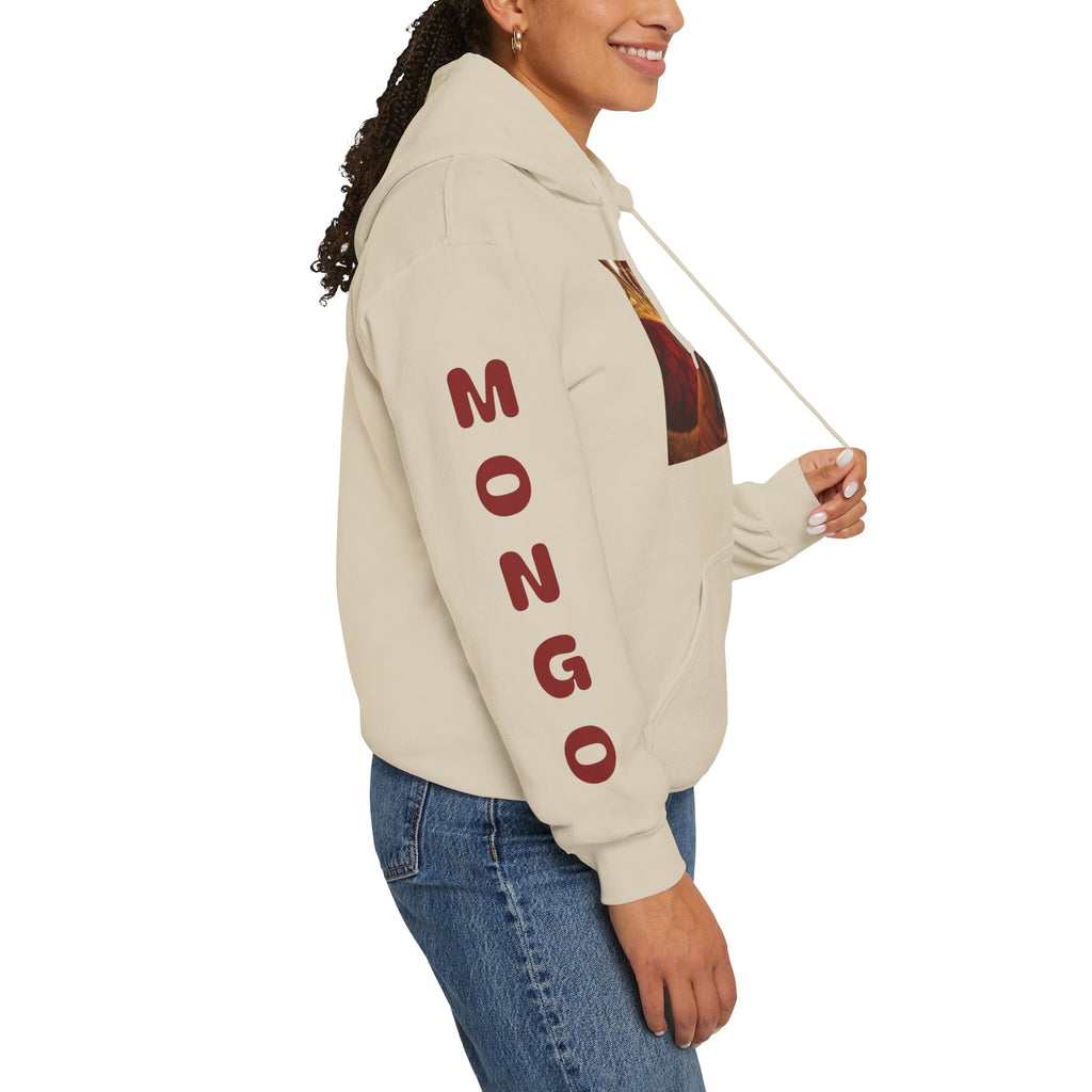 King Mungo Hoodie – Royal Dog Photo Pullover with 'Mungo' Sleeve Text