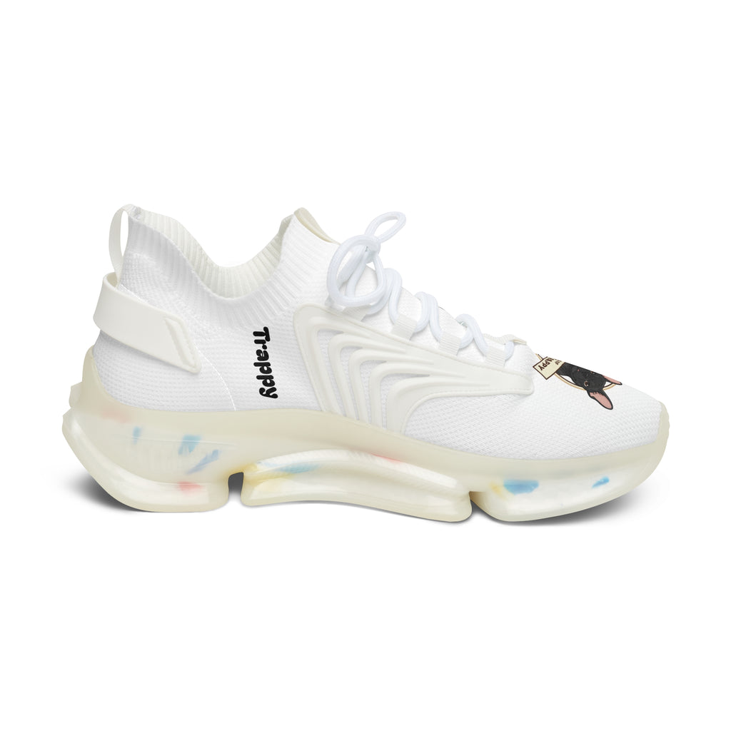 Women’s Mesh Sneakers — Cute Bulldog Patch Athletic Shoes
