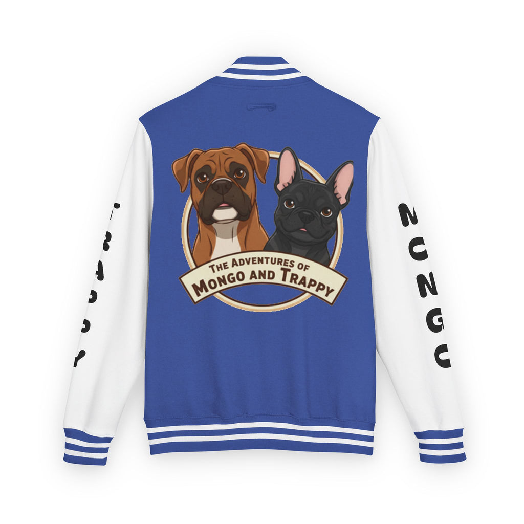 The Adventures of Mongo and Trappy Letterman Jacket | Dog Portrait Varsity Jacket