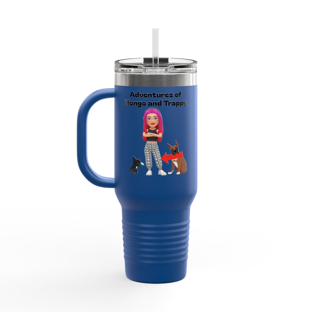 40oz Insulated Travel Mug — Adventures of Mongo and Trappy Personalized Pet & Owner Tumbler