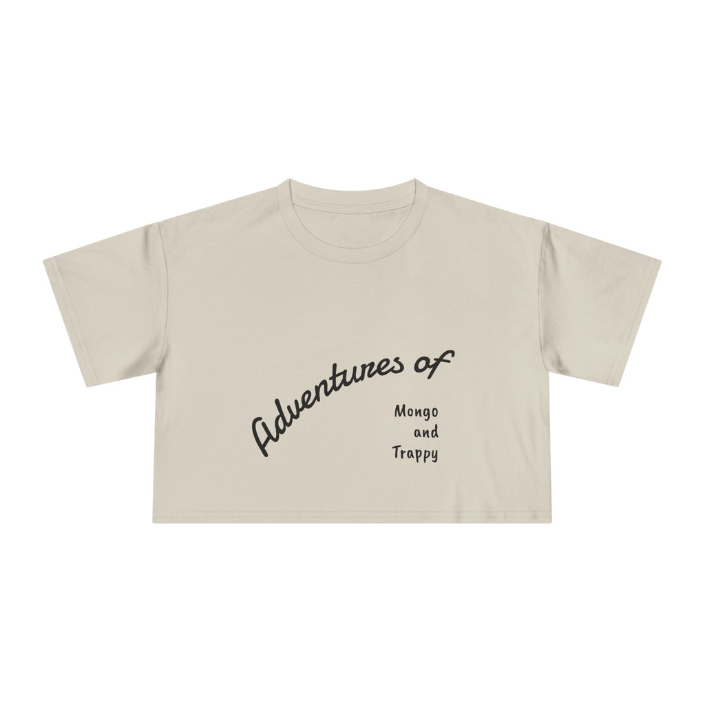 Adventures of Mongo & Trappy Crop Tee  Cute French Bulldog Graphic