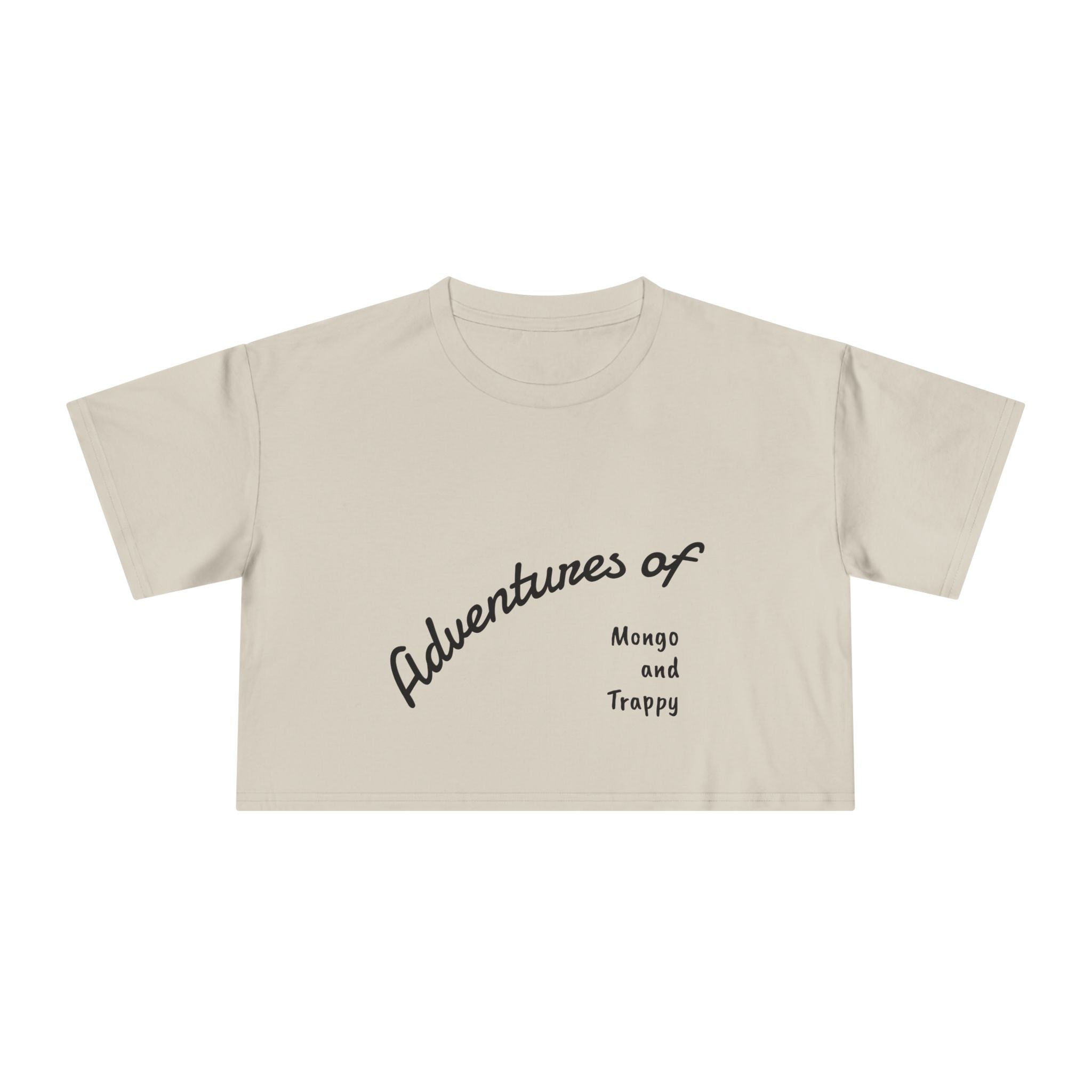 Adventures of Mongo & Trappy Crop Tee  Cute French Bulldog Graphic