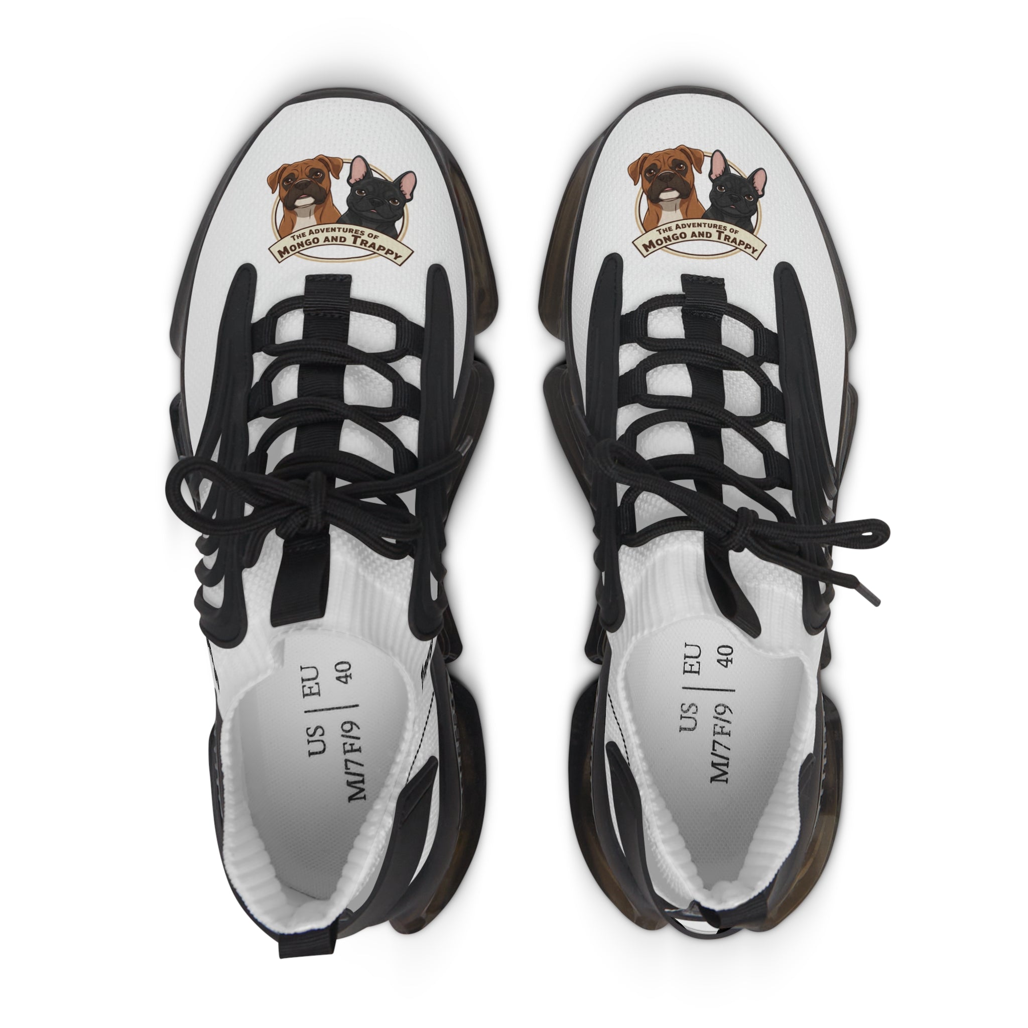 Women’s Mesh Sneakers — Cute Bulldog Patch Athletic Shoes