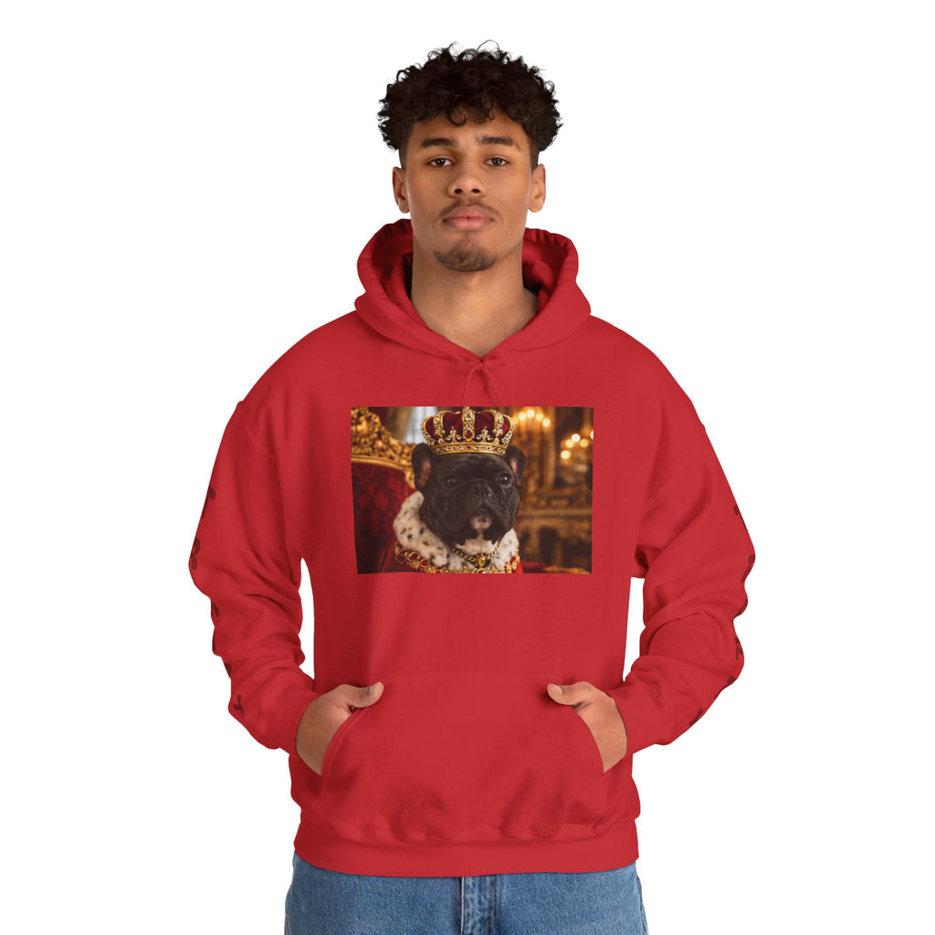 King Tuffy Crowned Dog Hoodie — Royal Dog Portrait Sweatshirt