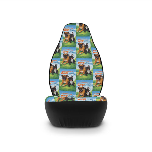 Adventures Pattern Car Seat Covers — Cute Dog Print Auto Seat Protectors