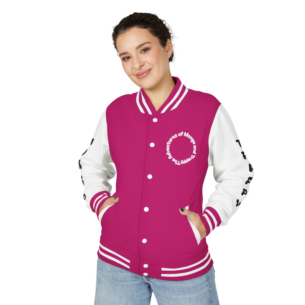 The Adventures of Mongo and Trappy Letterman Jacket | Dog Portrait Varsity Jacket