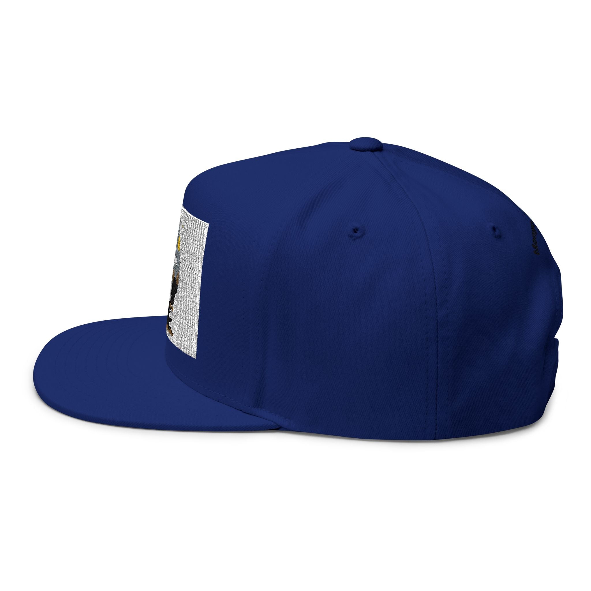 Embroidered Dog Duo Flat Bill Cap — "Mango & Troppy" Snapback