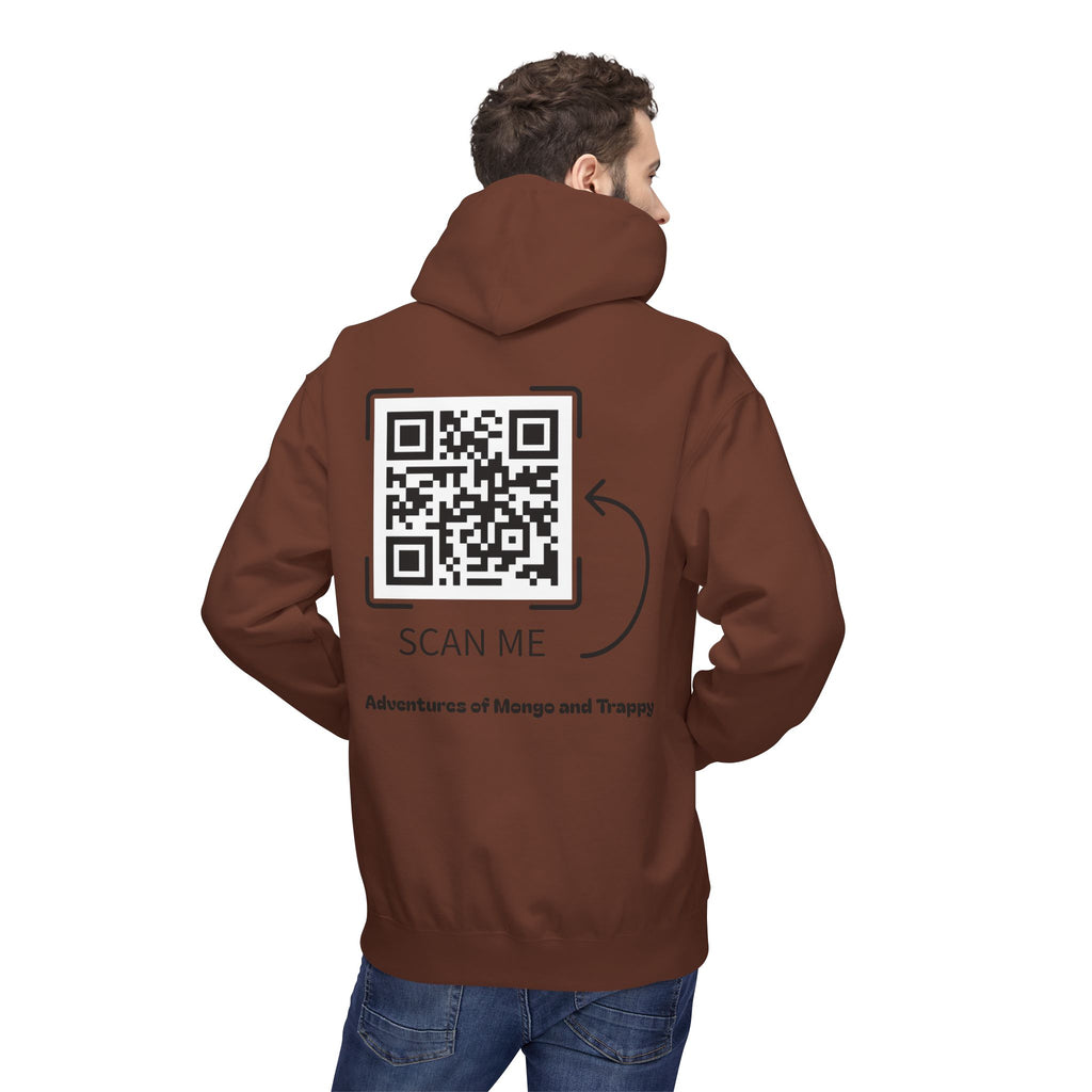Mongo & Trappy Hoodie — "Adventures of Mongo and Trappy" QR-Scan Graphic Hoodie