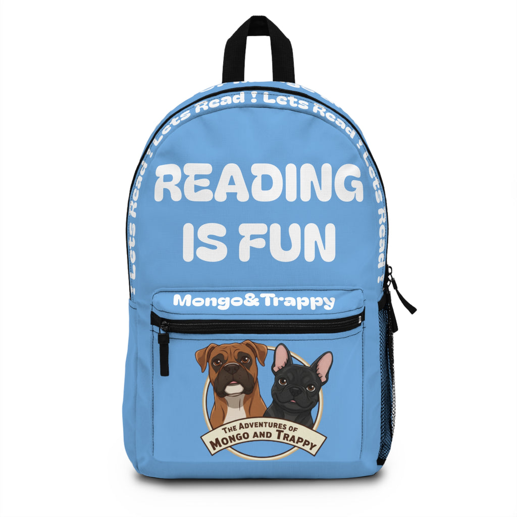 Reading Is Fun Backpack | Mongo & Trappy Kids Book Lover Bag