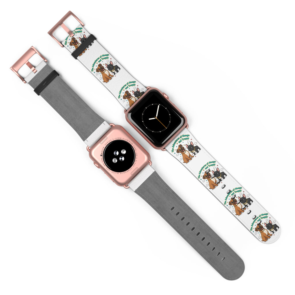 Dog Lover Watch Band — Cute Cartoon Dogs with 'A House is a Home with Dogs' Design