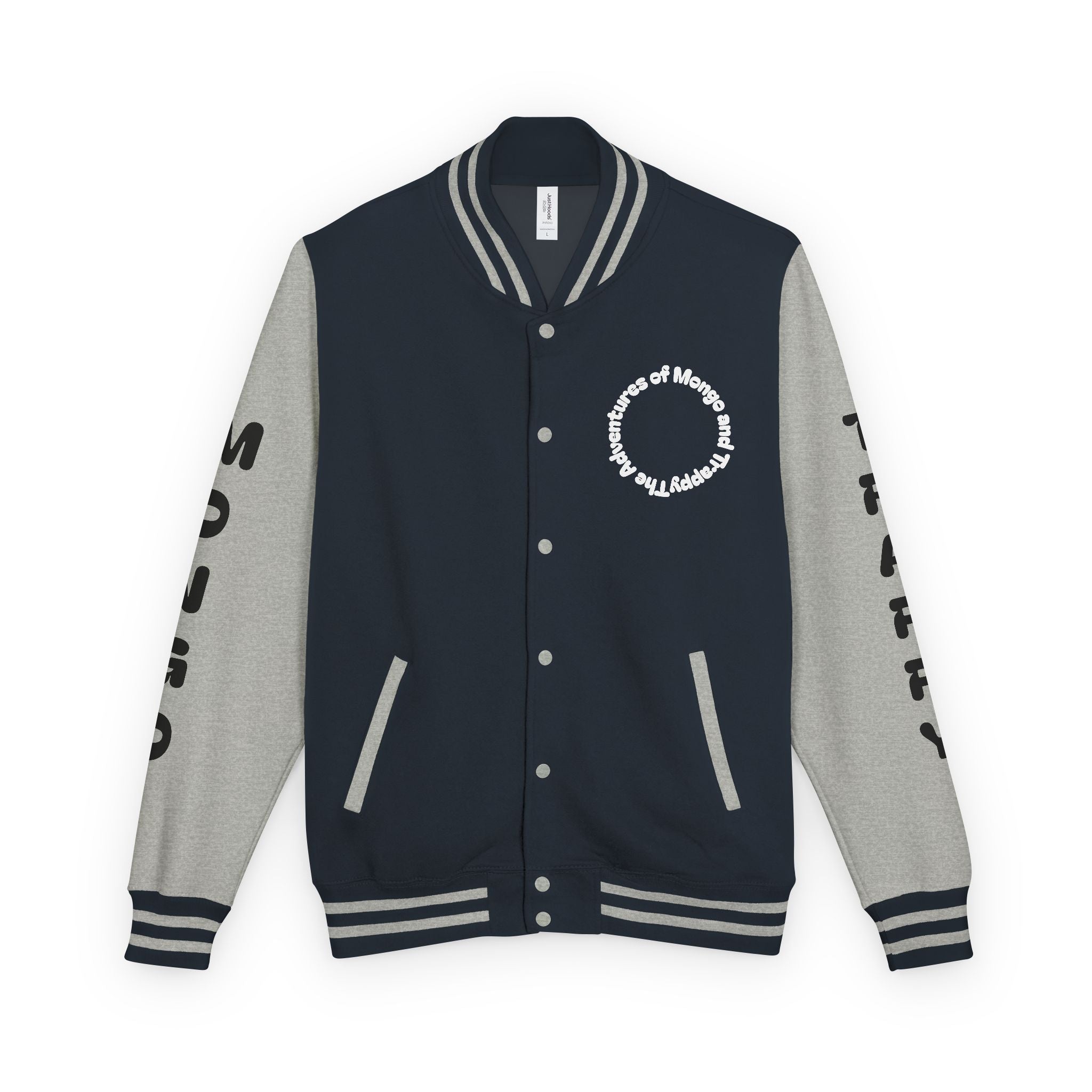 The Adventures of Mongo and Trappy Letterman Jacket | Dog Portrait Varsity Jacket