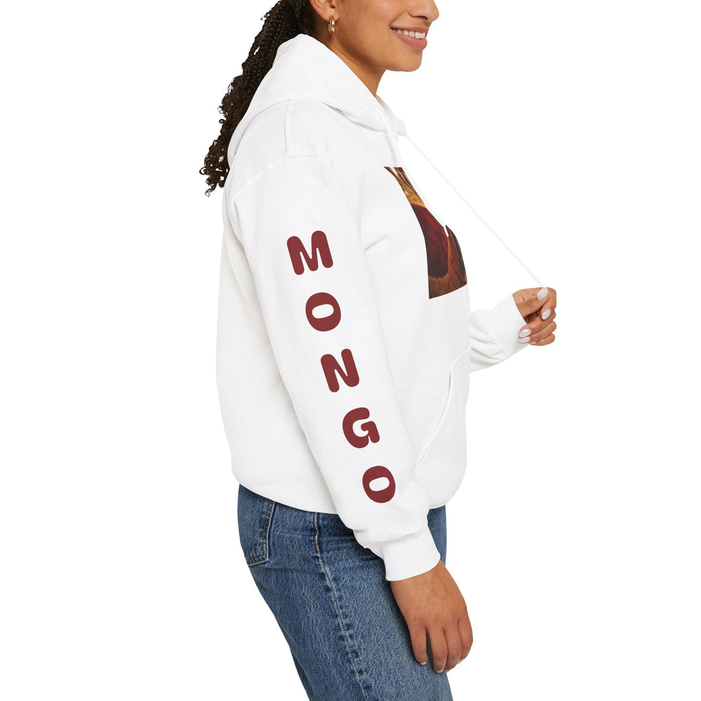 King Mungo Hoodie – Royal Dog Photo Pullover with 'Mungo' Sleeve Text