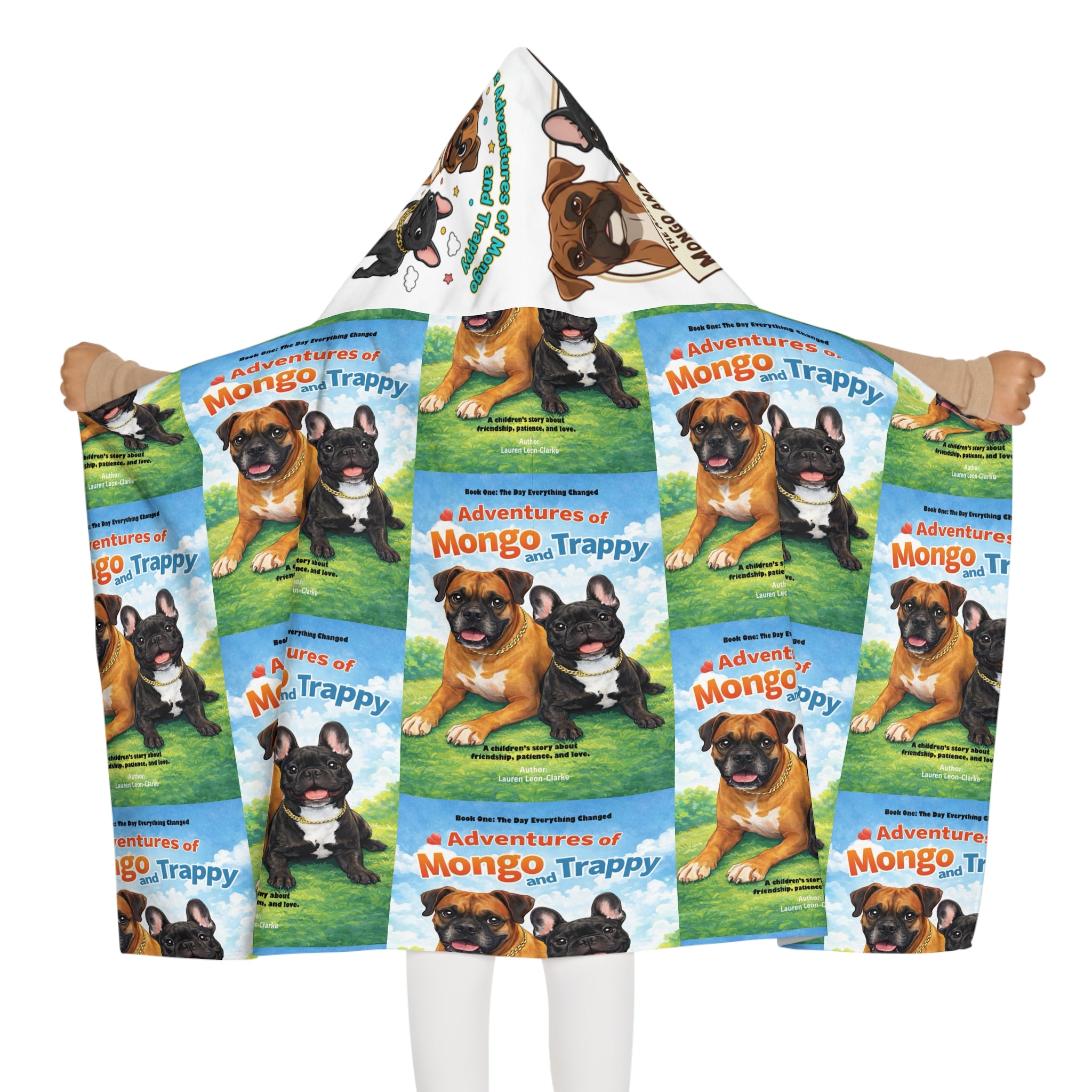 Youth Hooded Towel — "Adventures of Mongo & Trappy" Kids Beach & Bath Wrap