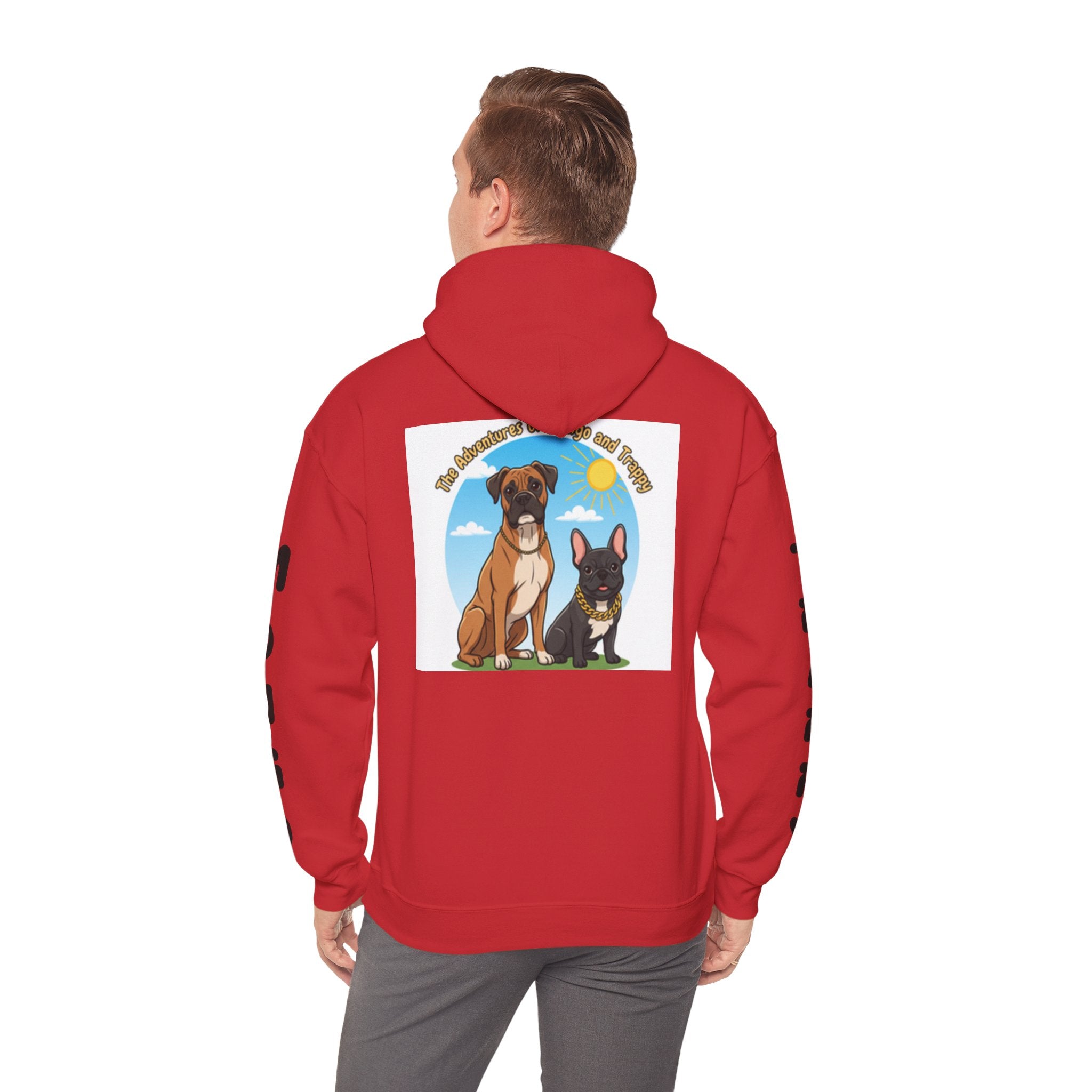 Dog Adventure Hoodie — "The Adventures of Mongo & Trappy" Graphic Hooded Sweatshirt