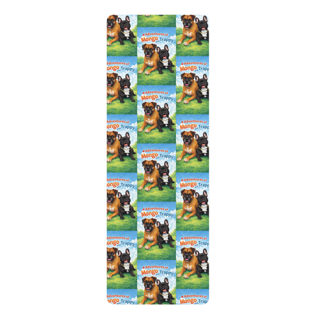 Rubber Yoga Mat — Colorful Dog Pattern "Mongo Trappy" Design