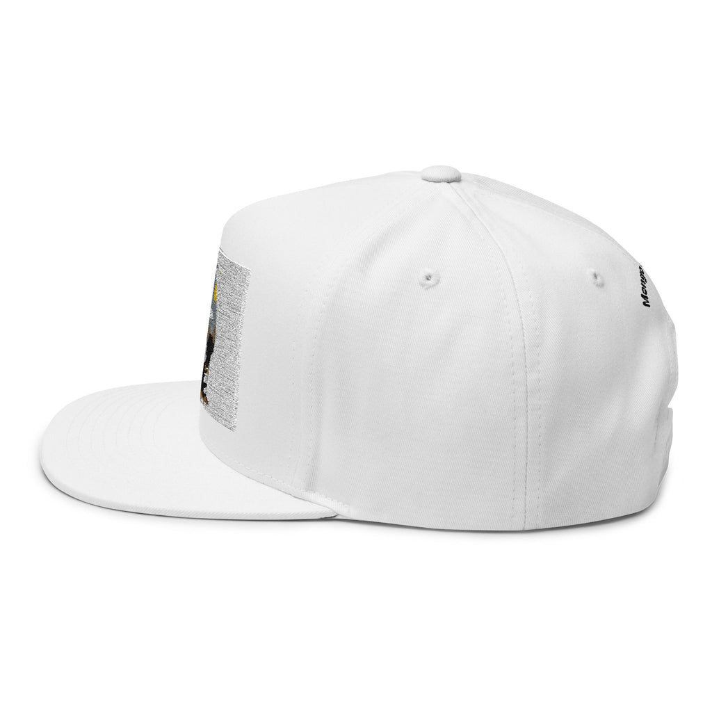 Embroidered Dog Duo Flat Bill Cap — "Mango & Troppy" Snapback