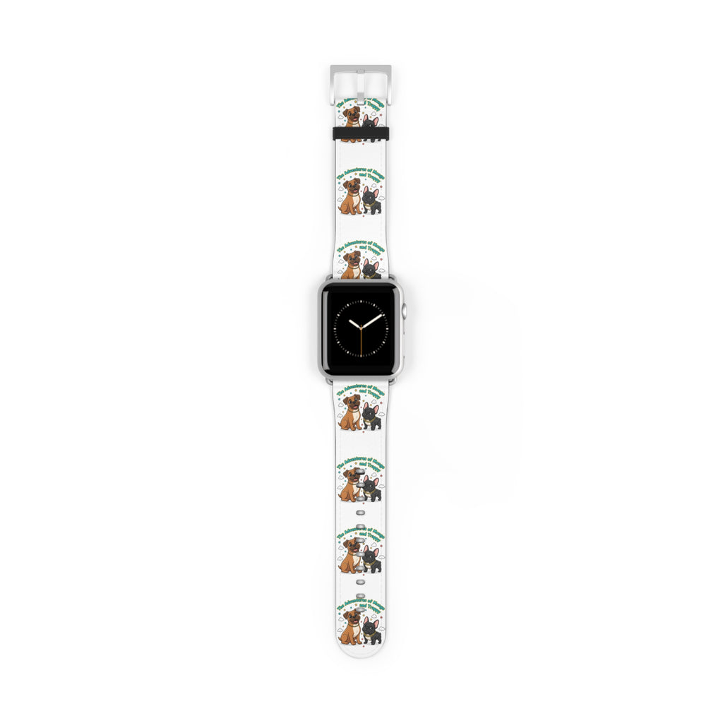 Dog Lover Watch Band — Cute Cartoon Dogs with 'A House is a Home with Dogs' Design