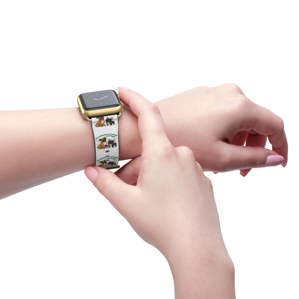 Dog Lover Watch Band — Cute Cartoon Dogs with 'A House is a Home with Dogs' Design