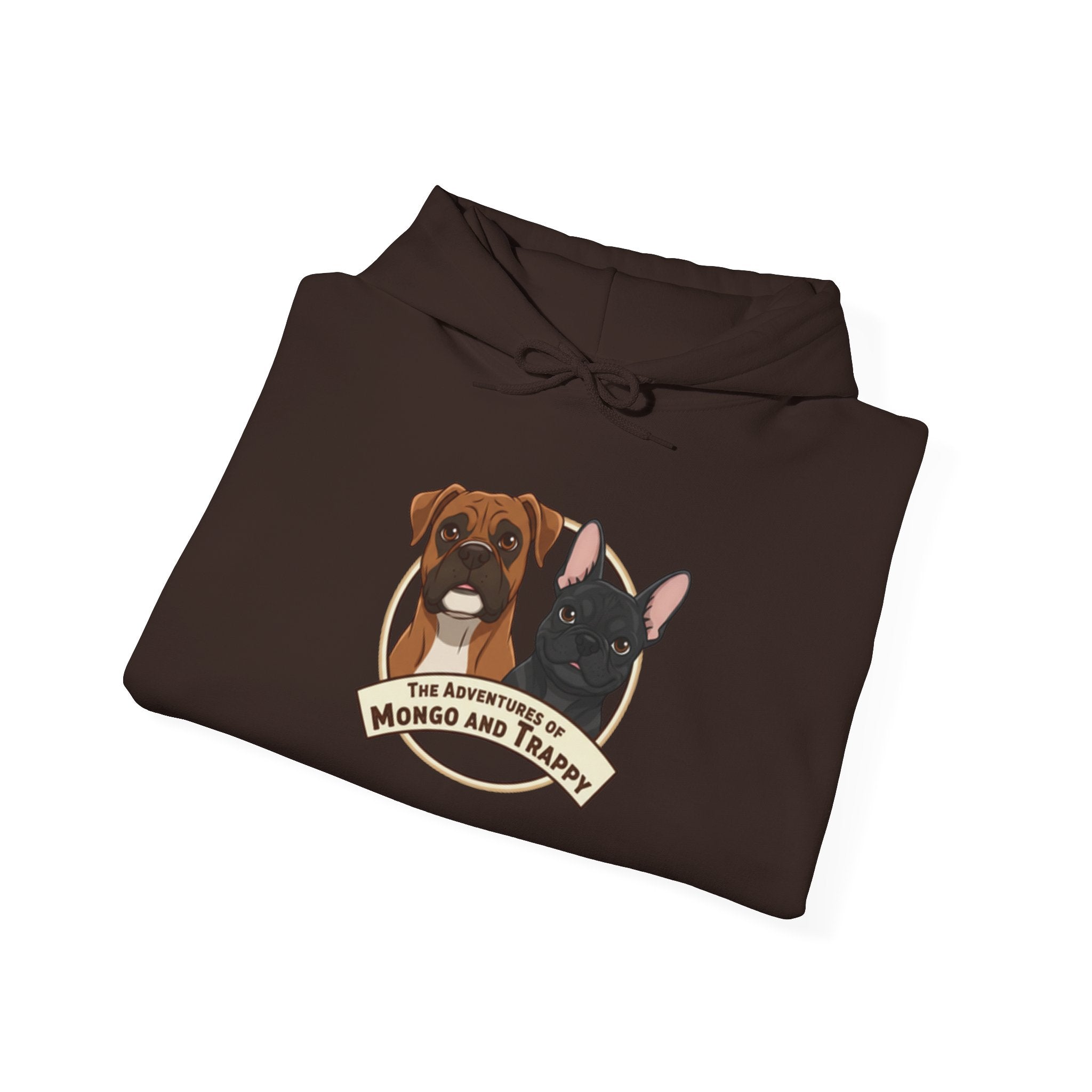 Dog Duo Hoodie — "Mongo and Trappy" Portrait Hoodie with QR Code