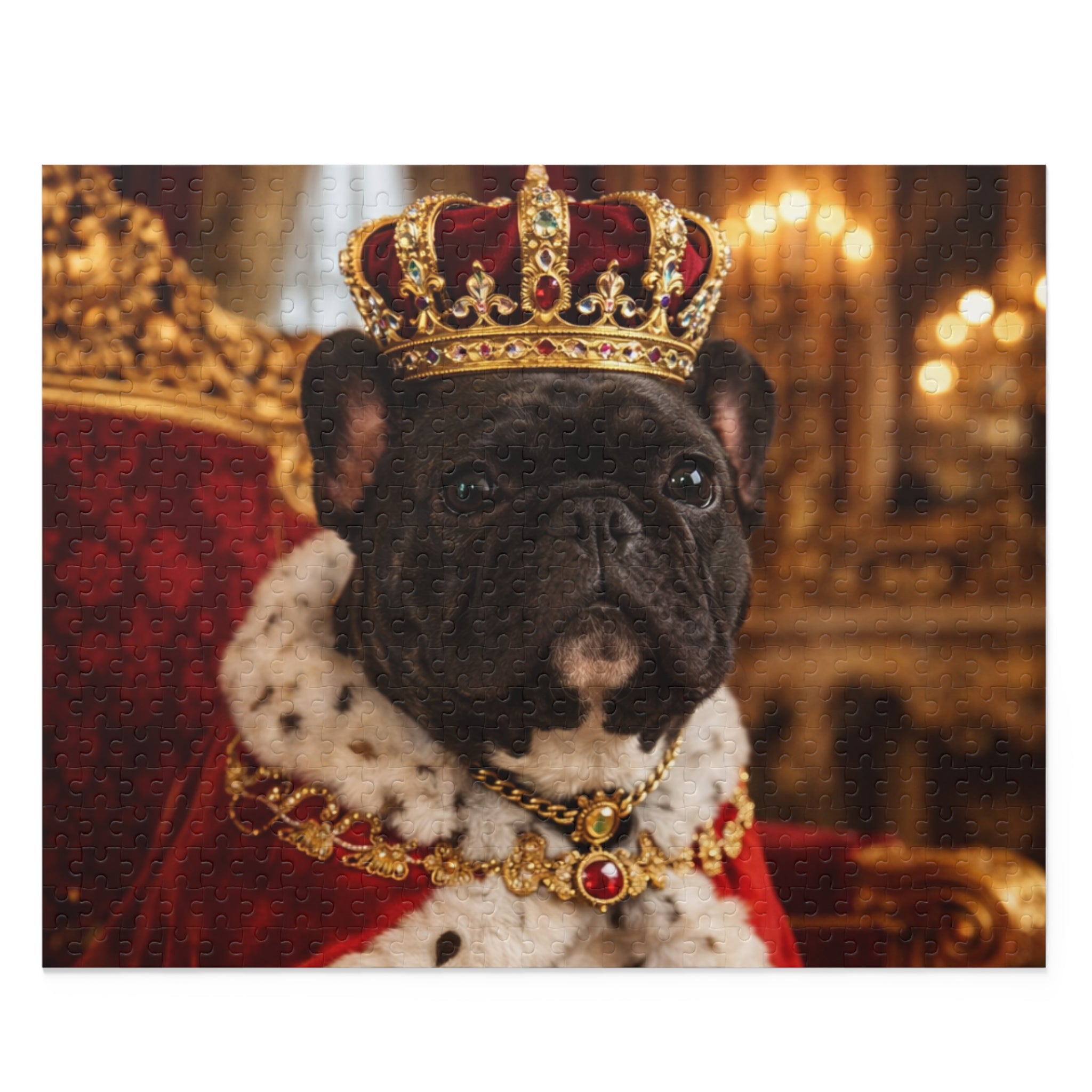 Royal French Bulldog Jigsaw Puzzle — King Pup 120/252/500-Piece