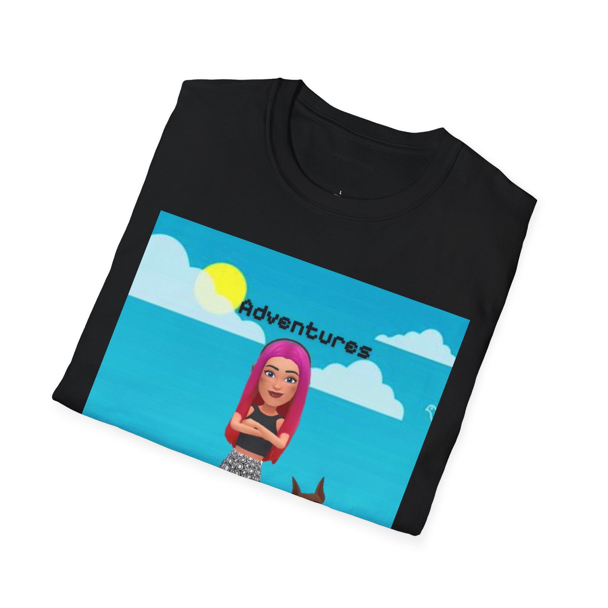 Adventure Graphic T-Shirt — “Adventures of Mongo & Trappy” with Back QR Code