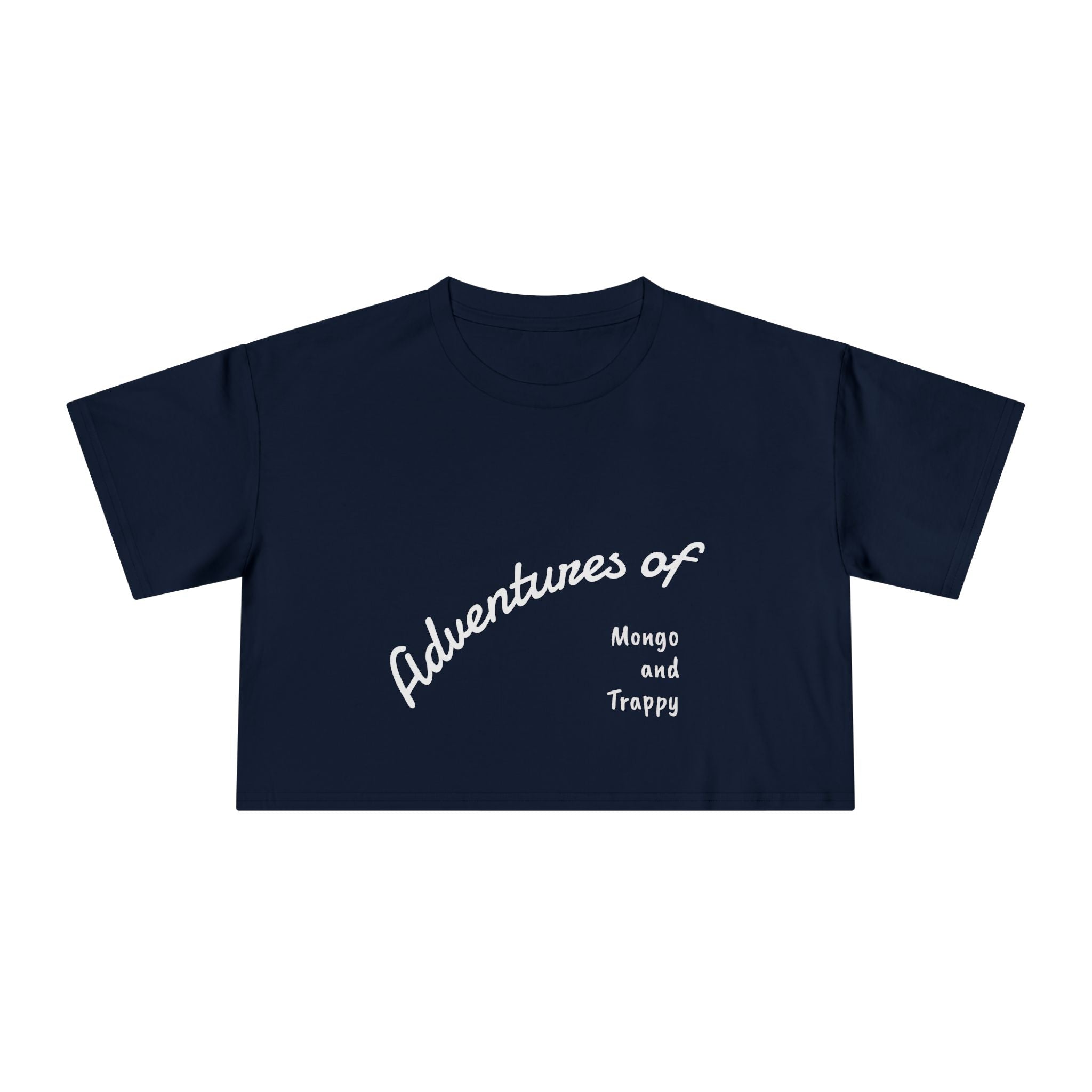Adventures of Mongo & Trappy Crop Tee  Cute French Bulldog Graphic