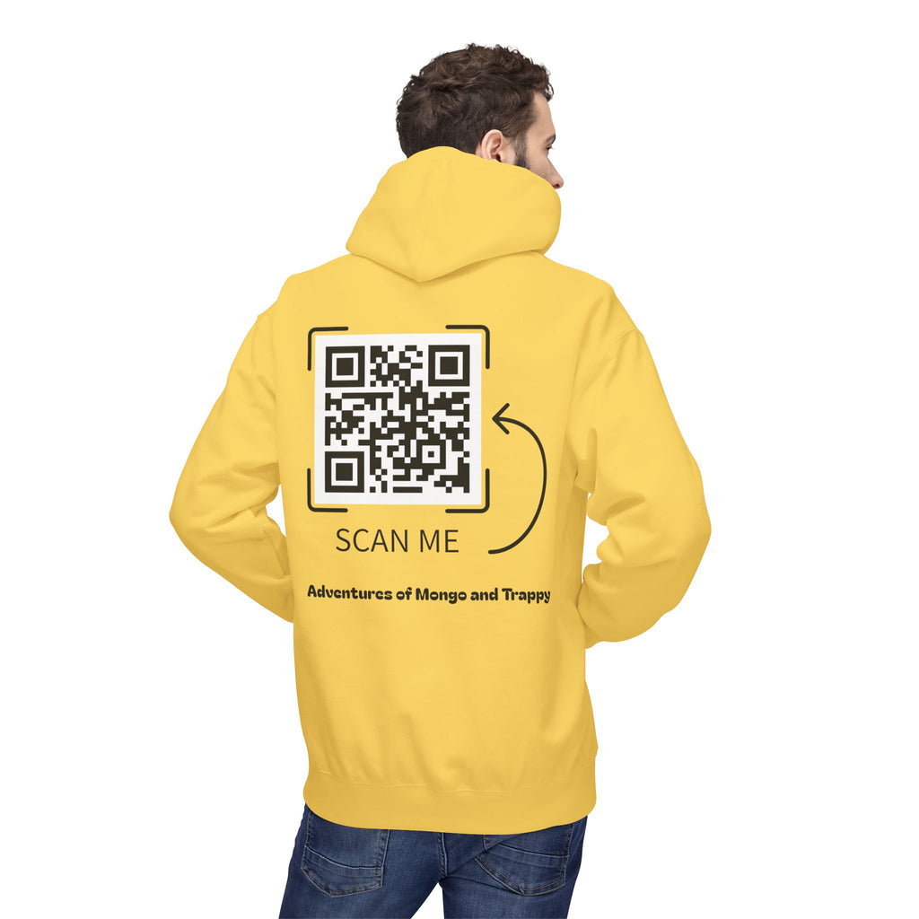 Mongo & Trappy Hoodie — "Adventures of Mongo and Trappy" QR-Scan Graphic Hoodie