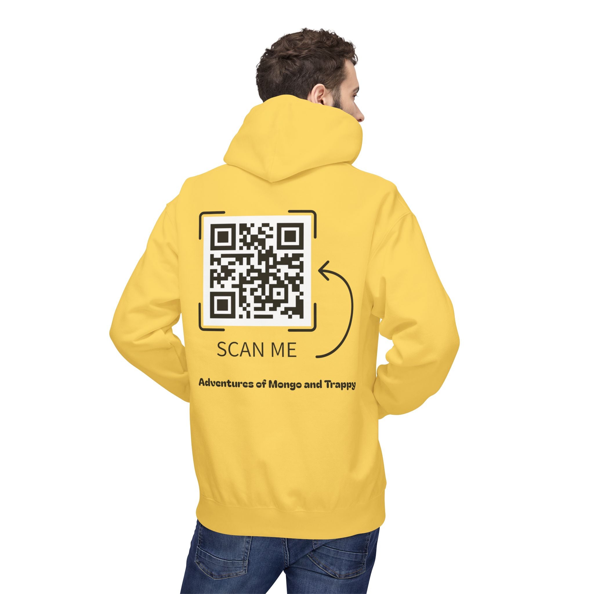 Mongo & Trappy Hoodie — "Adventures of Mongo and Trappy" QR-Scan Graphic Hoodie