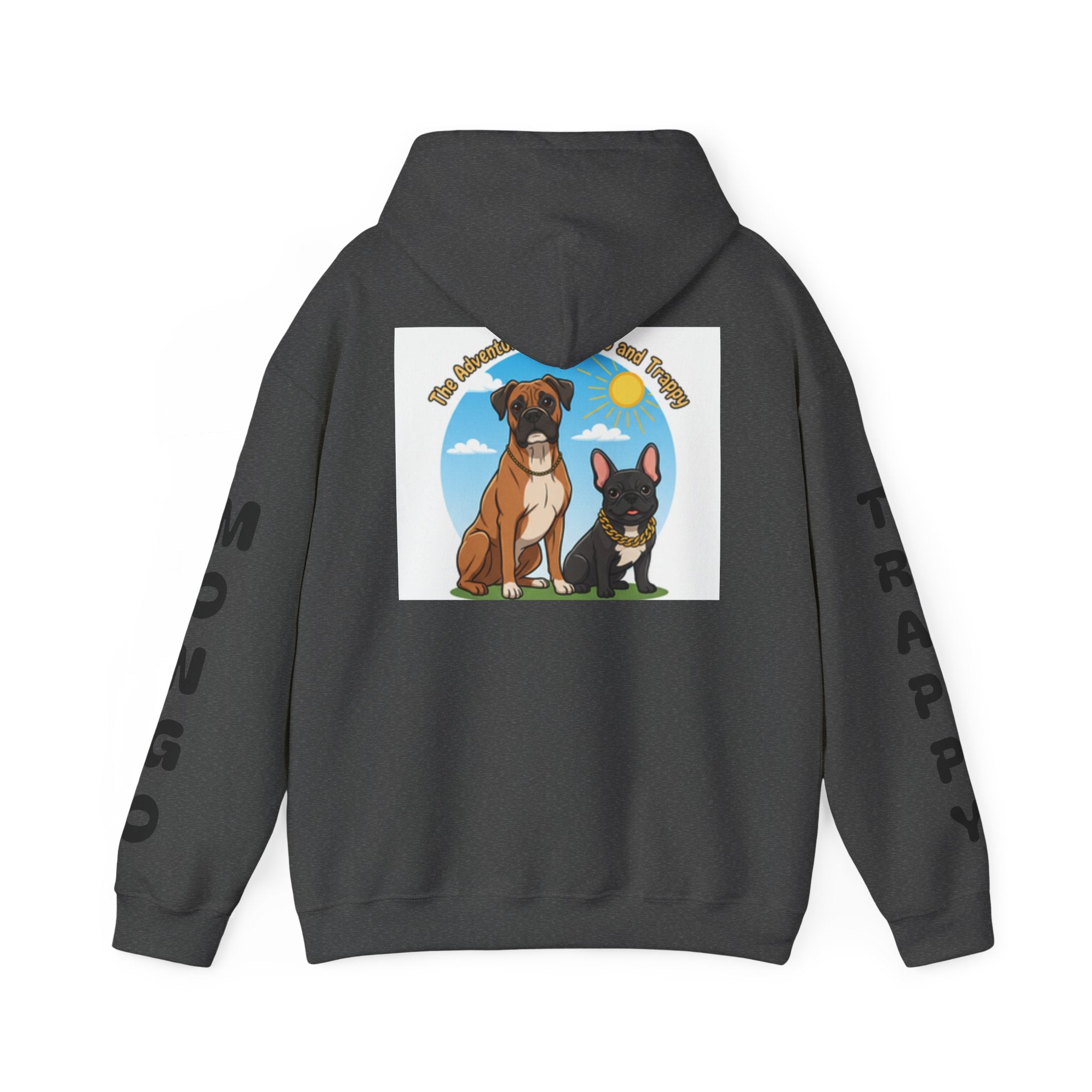 Dog Adventure Hoodie — "The Adventures of Mongo & Trappy" Graphic Hooded Sweatshirt