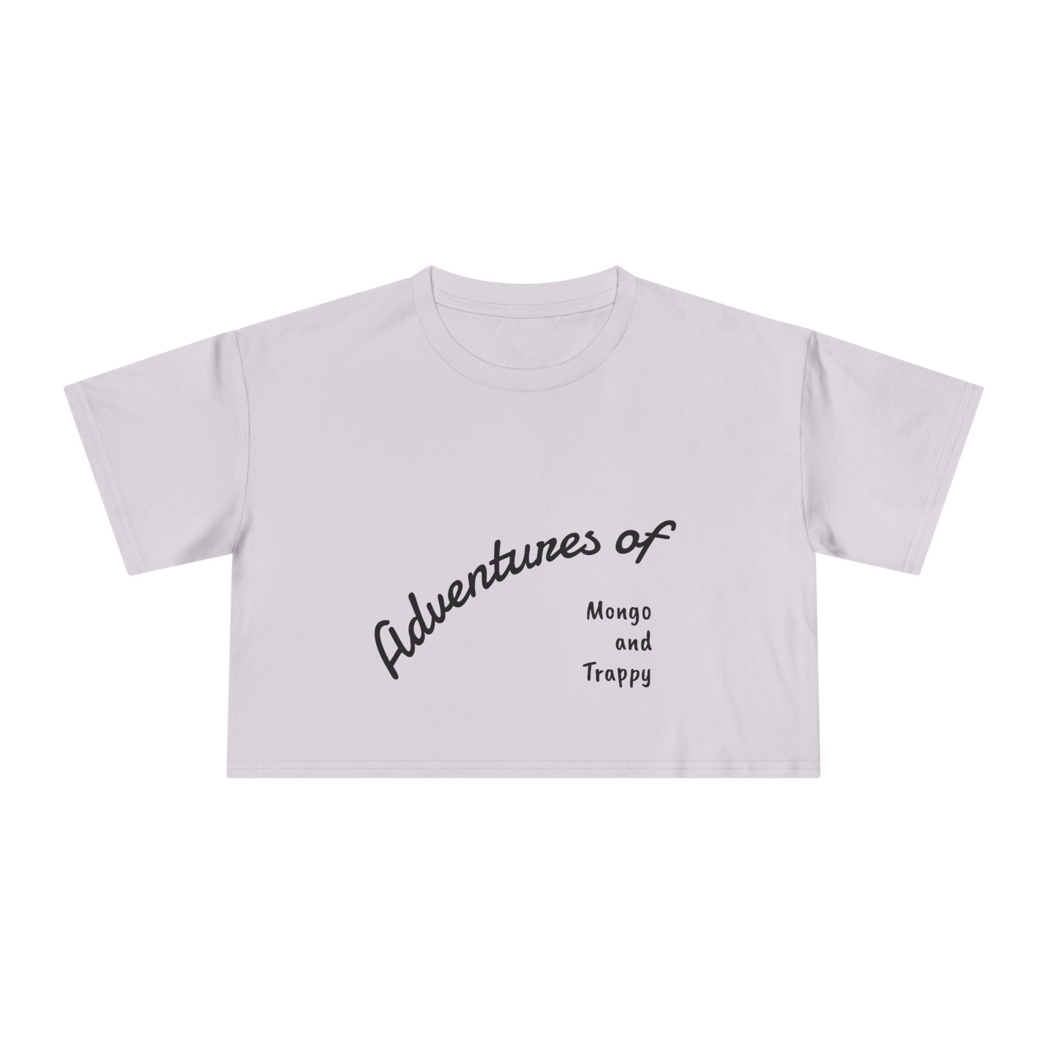 Adventures of Mongo & Trappy Crop Tee  Cute French Bulldog Graphic
