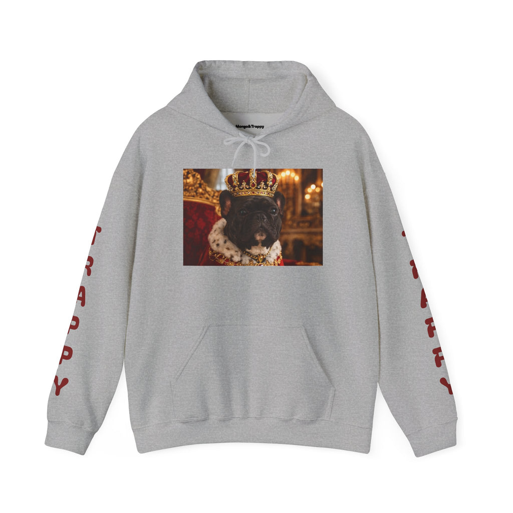 King Tuffy Crowned Dog Hoodie — Royal Dog Portrait Sweatshirt