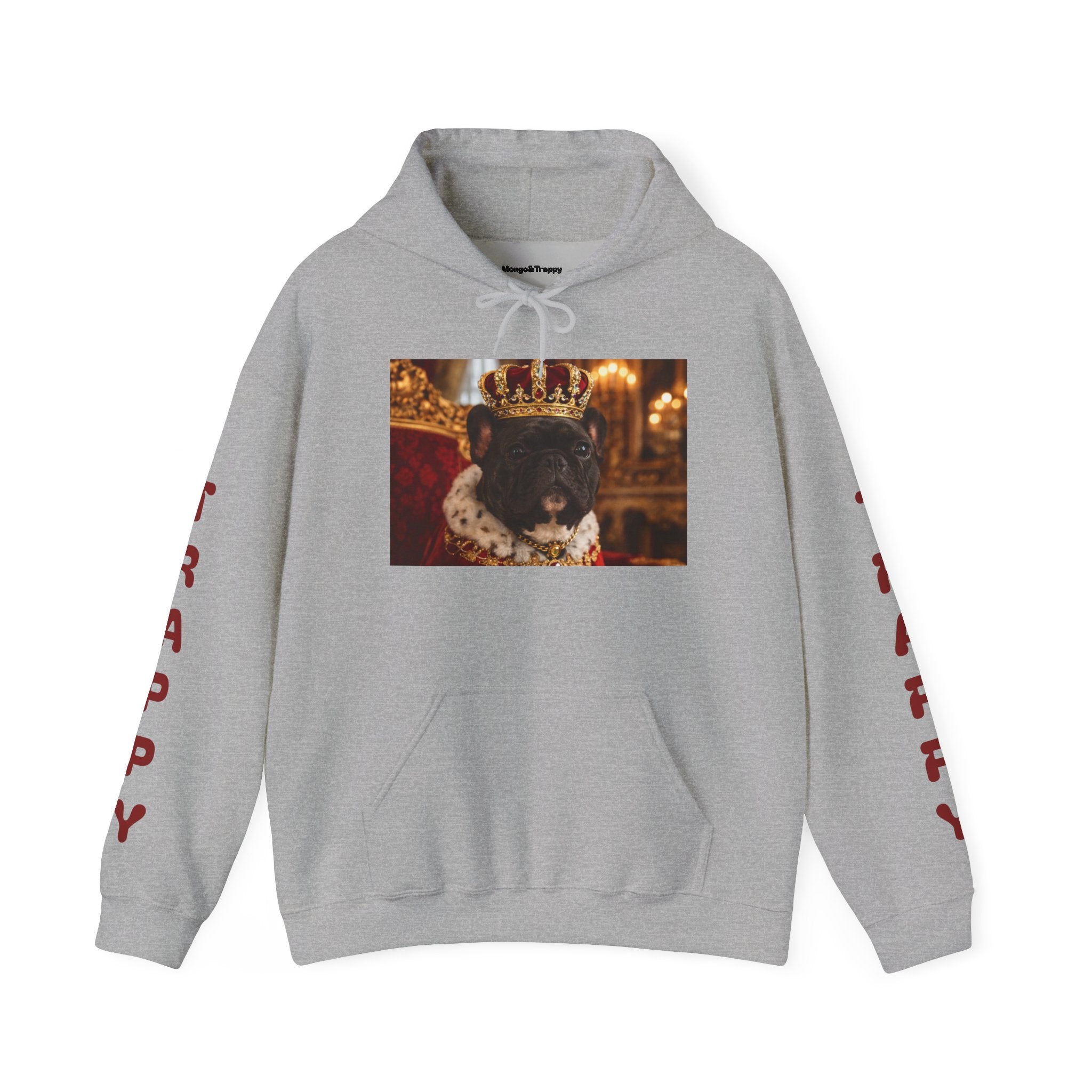 King Tuffy Crowned Dog Hoodie — Royal Dog Portrait Sweatshirt
