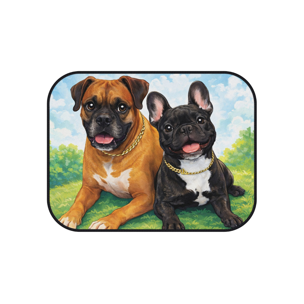 Car Mats — "Adventures of Mongo and Trappy" Dog Car Floor Mats (Set of 4)