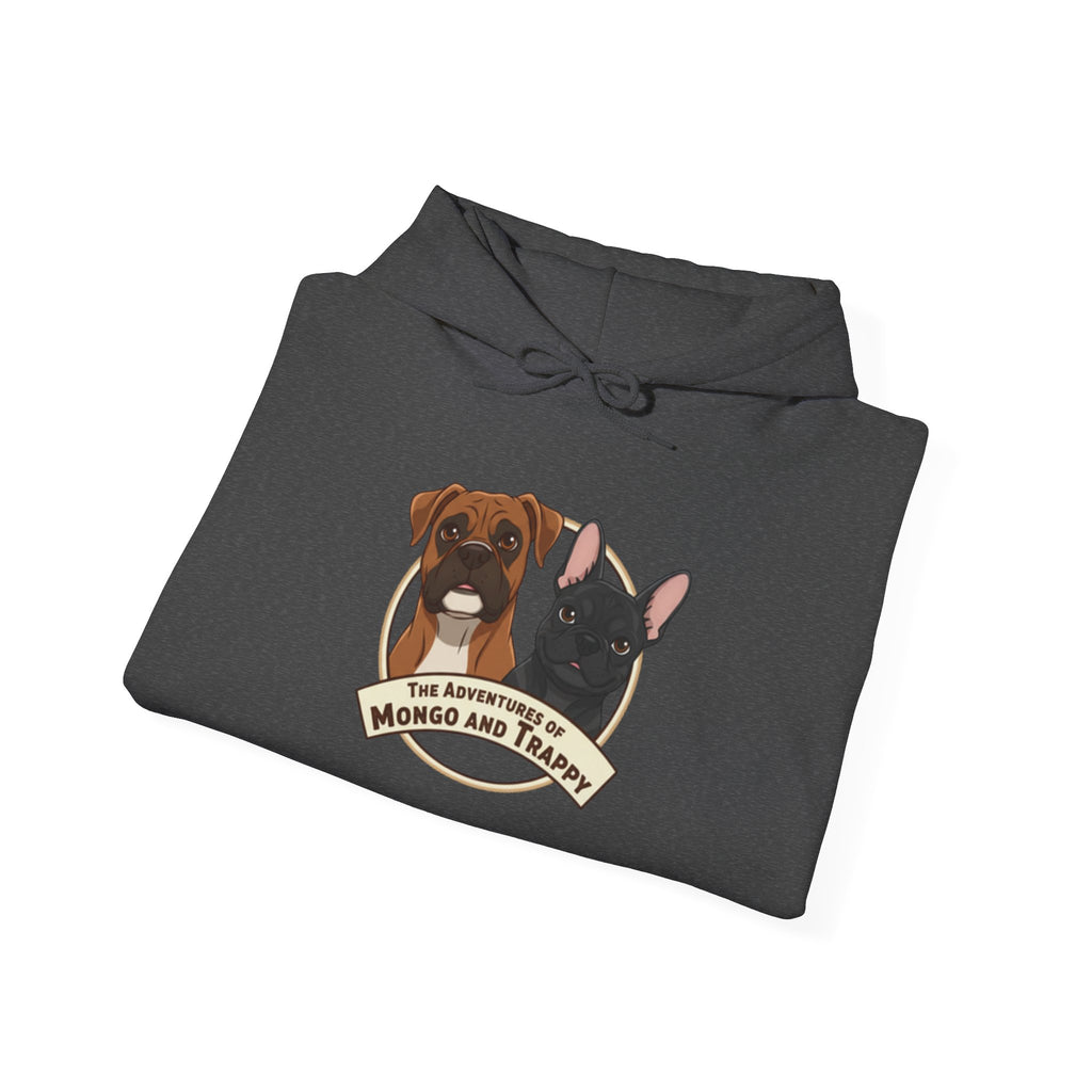 Dog Duo Hoodie — "Mongo and Trappy" Portrait Hoodie with QR Code