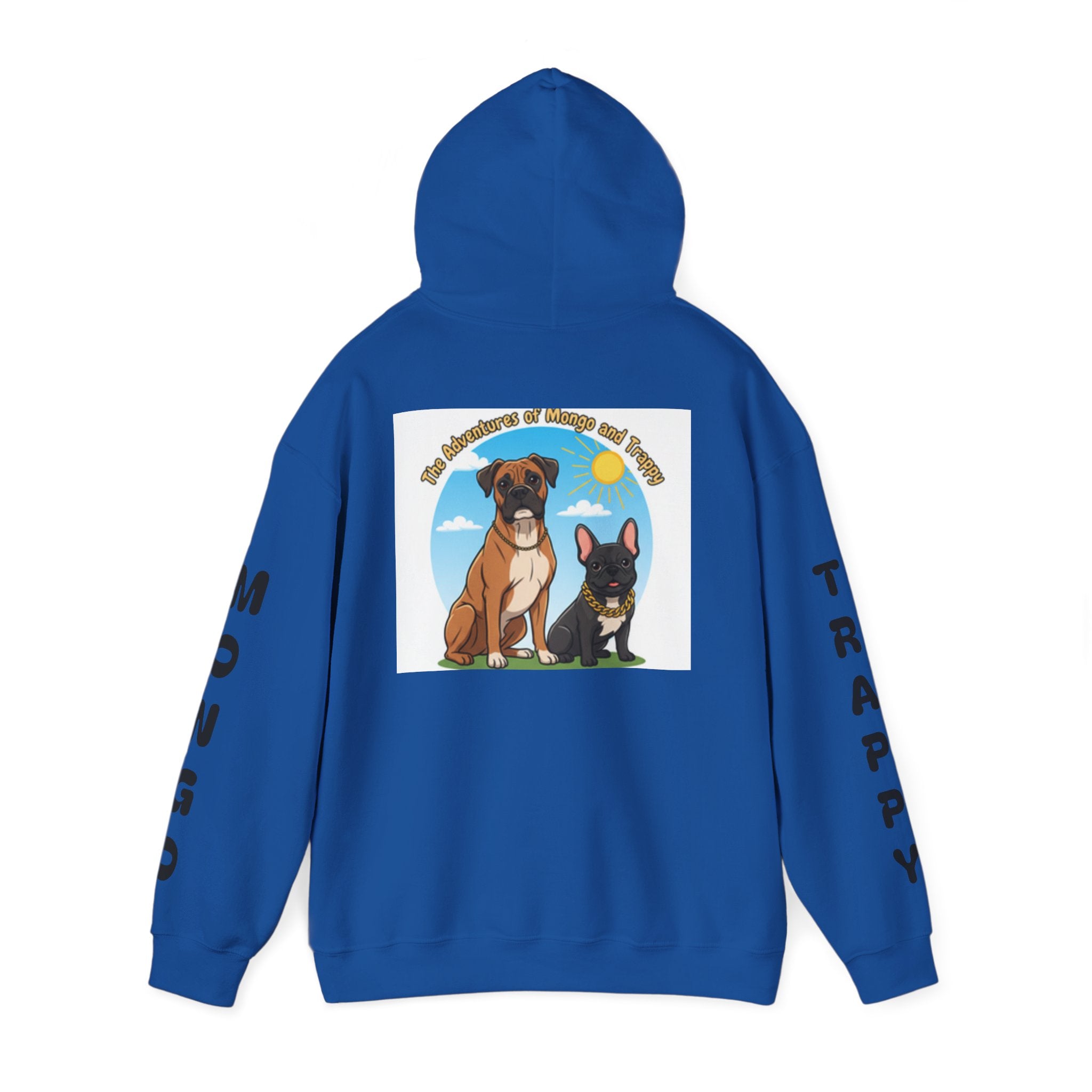 Dog Adventure Hoodie — "The Adventures of Mongo & Trappy" Graphic Hooded Sweatshirt