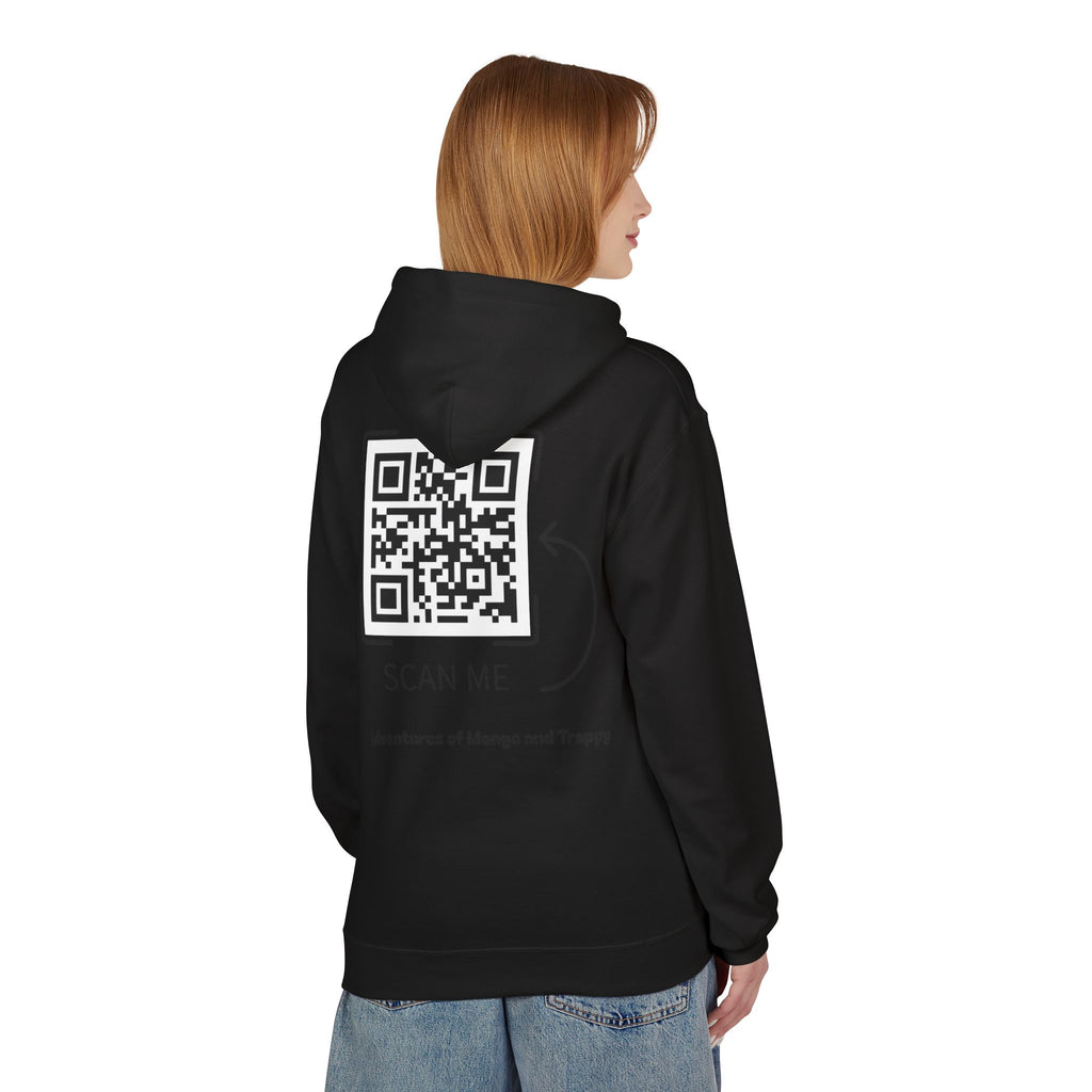 Mongo & Trappy Hoodie — "Adventures of Mongo and Trappy" QR-Scan Graphic Hoodie