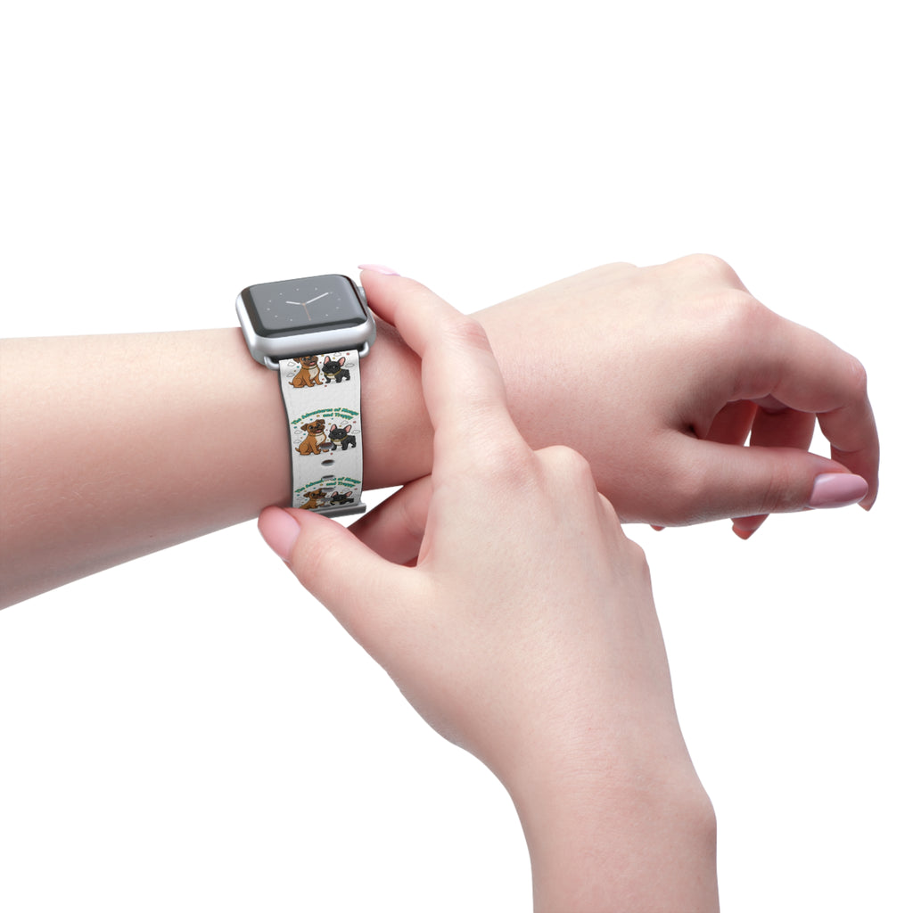 Dog Lover Watch Band — Cute Cartoon Dogs with 'A House is a Home with Dogs' Design