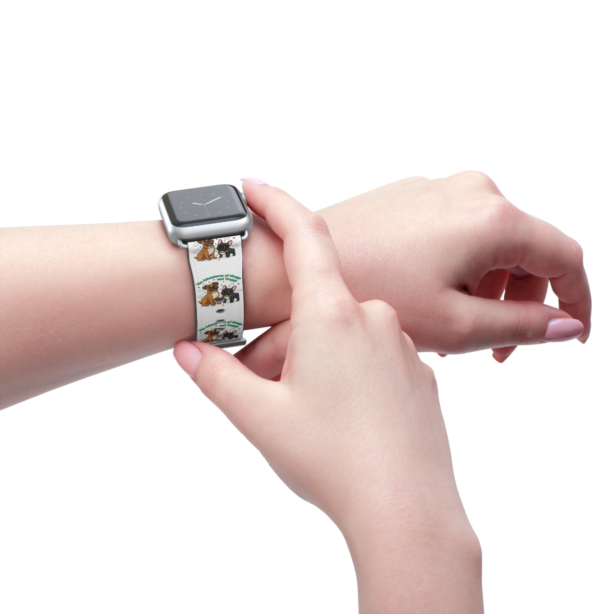 Dog Lover Watch Band — Cute Cartoon Dogs with 'A House is a Home with Dogs' Design