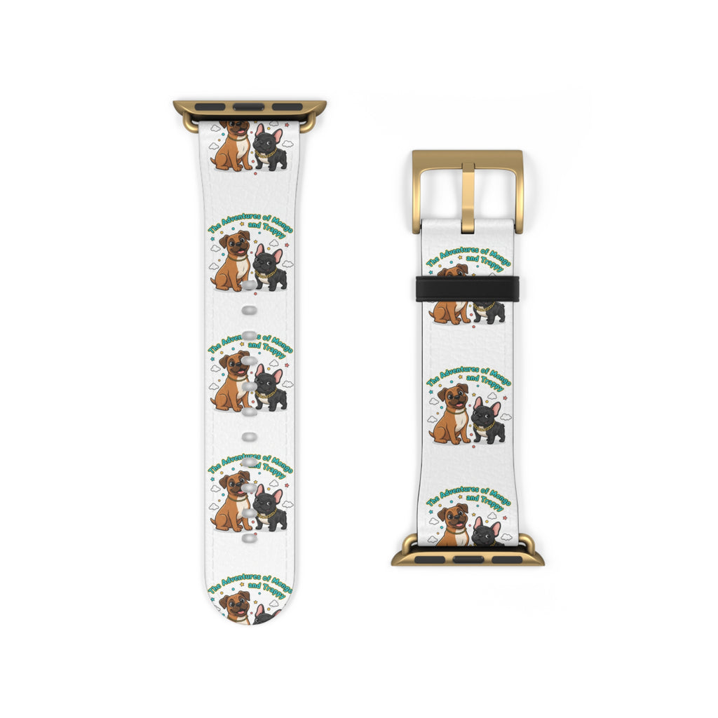 Dog Lover Watch Band — Cute Cartoon Dogs with 'A House is a Home with Dogs' Design