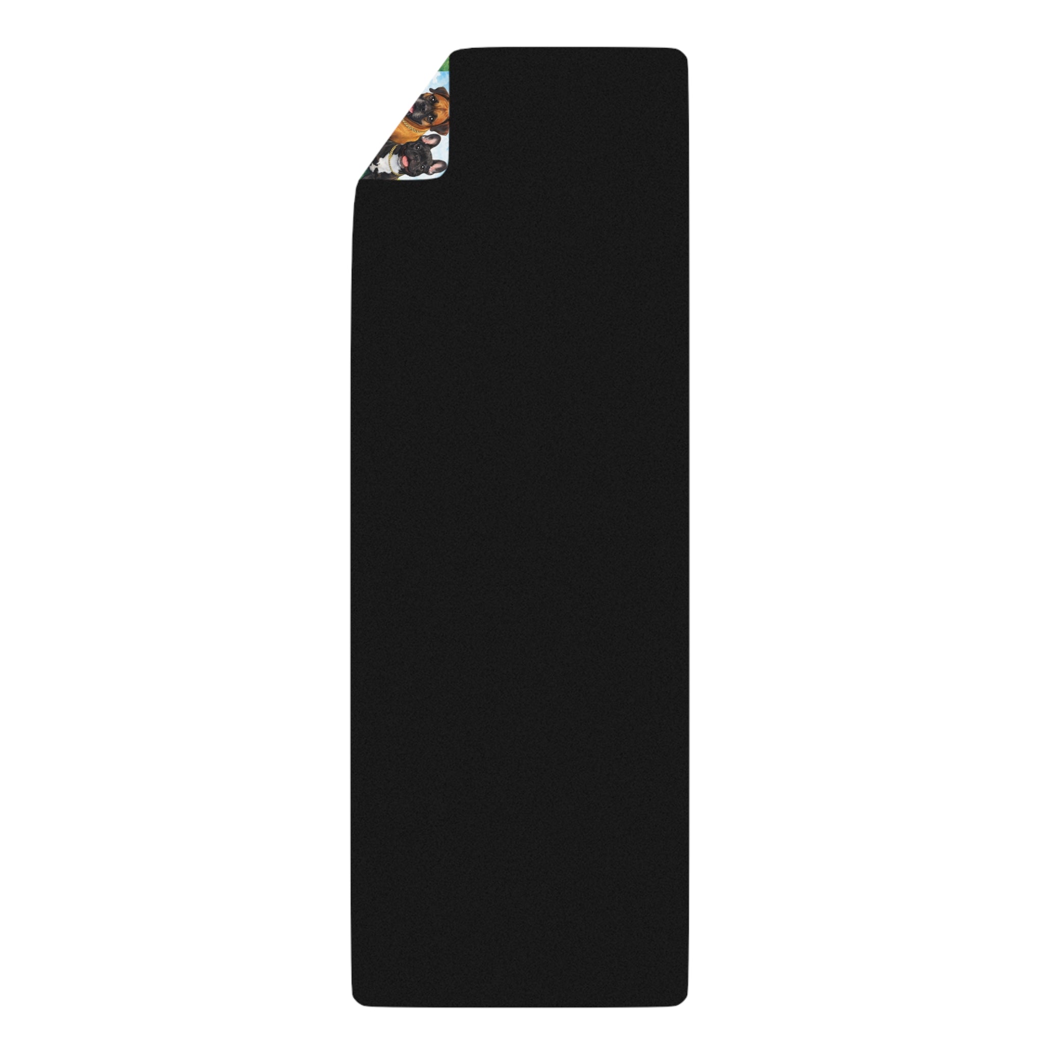 Rubber Yoga Mat — Colorful Dog Pattern "Mongo Trappy" Design