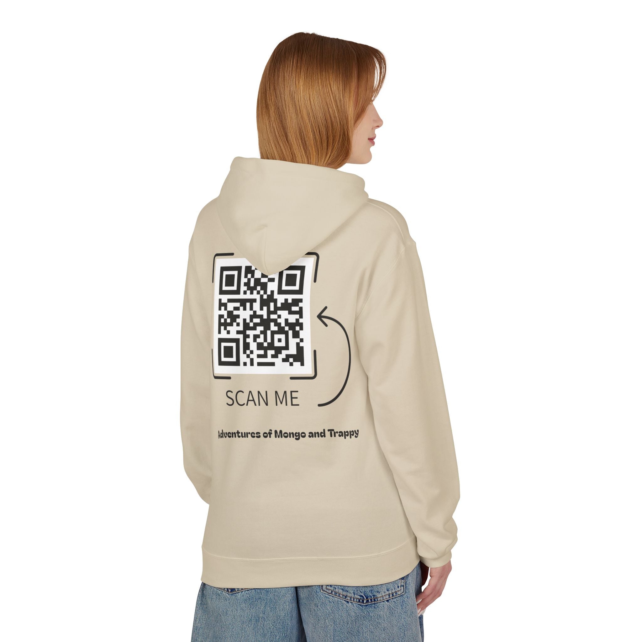 Mongo & Trappy Hoodie — "Adventures of Mongo and Trappy" QR-Scan Graphic Hoodie