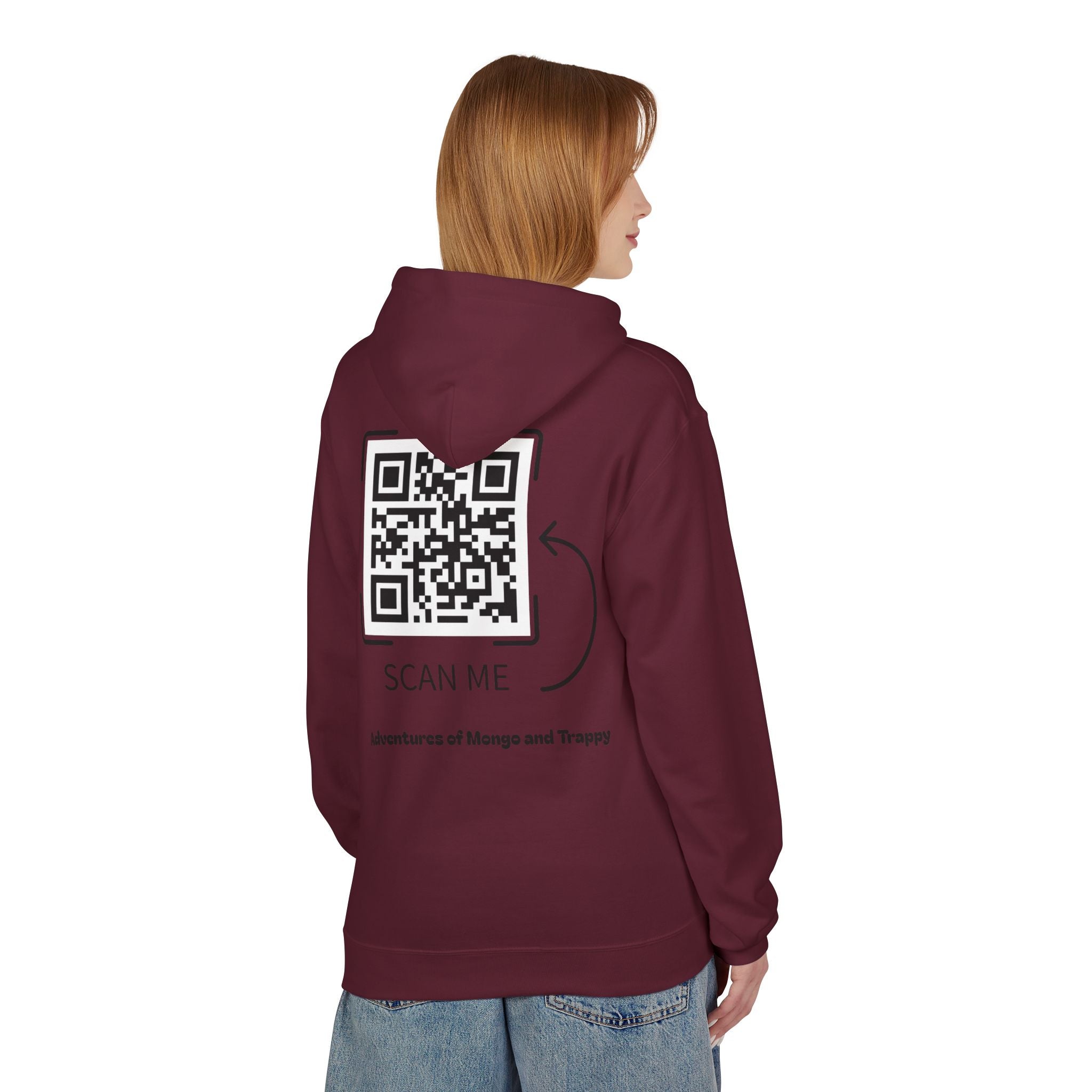 Mongo & Trappy Hoodie — "Adventures of Mongo and Trappy" QR-Scan Graphic Hoodie