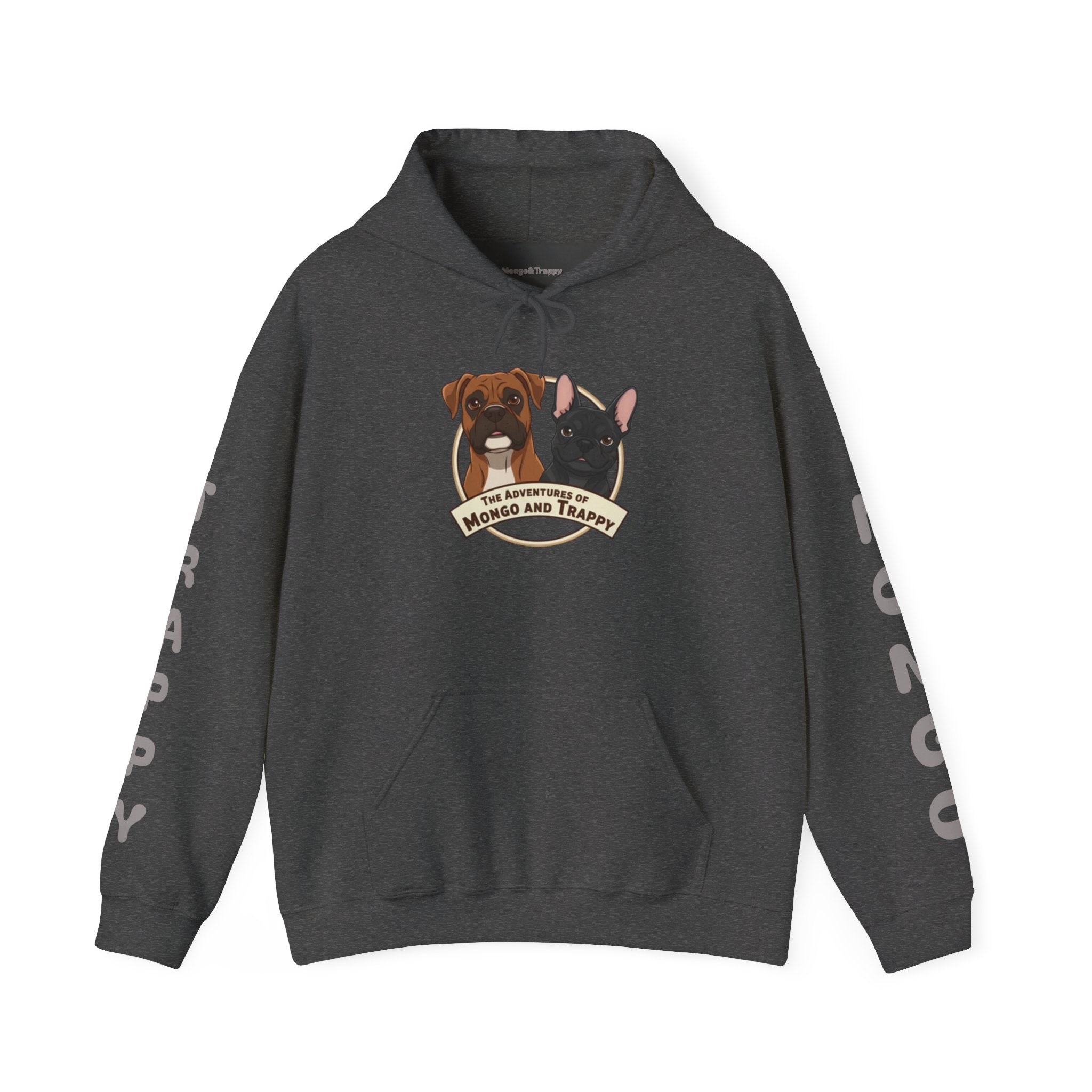 Dog Duo Hoodie — "Mongo and Trappy" Portrait Hoodie with QR Code