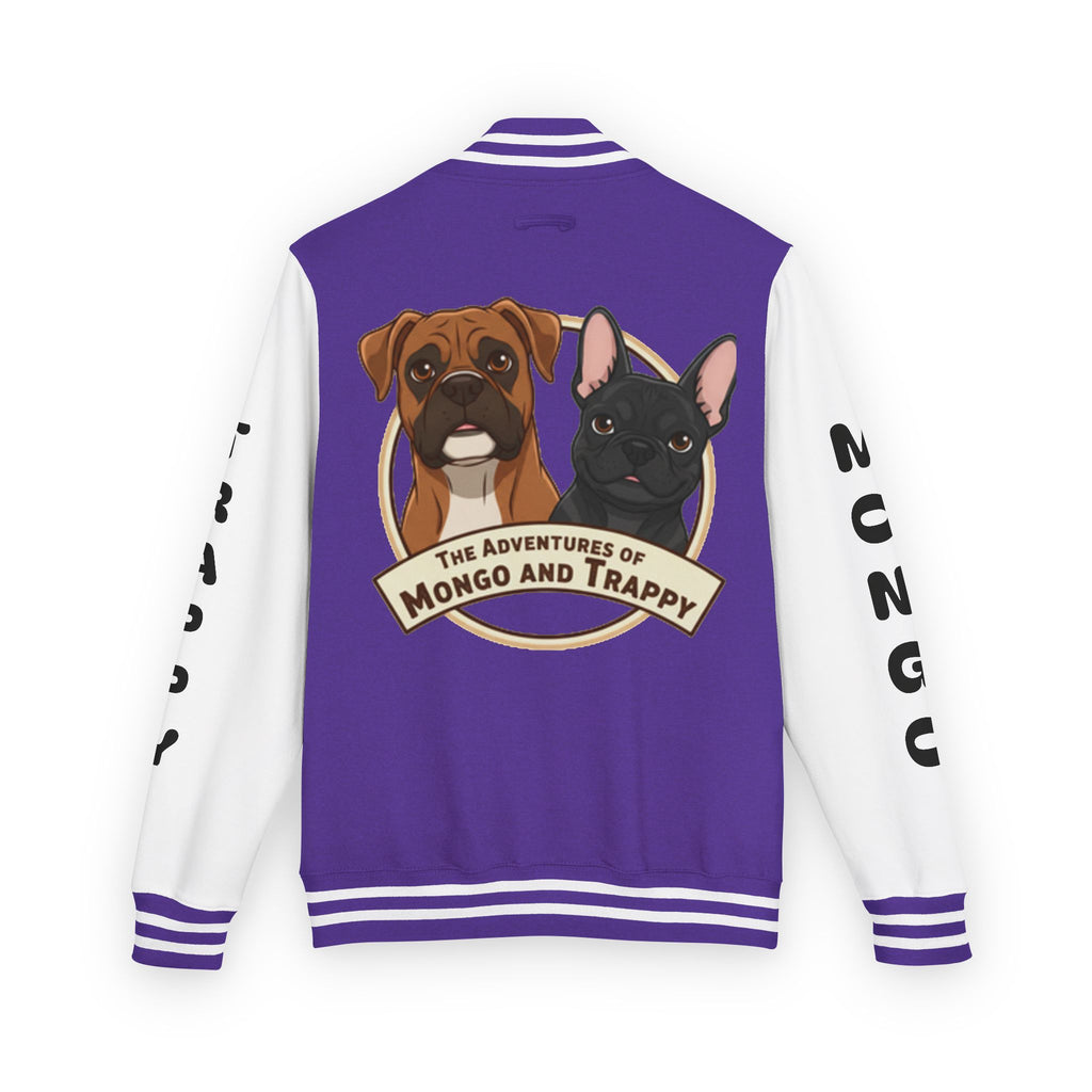 The Adventures of Mongo and Trappy Letterman Jacket | Dog Portrait Varsity Jacket
