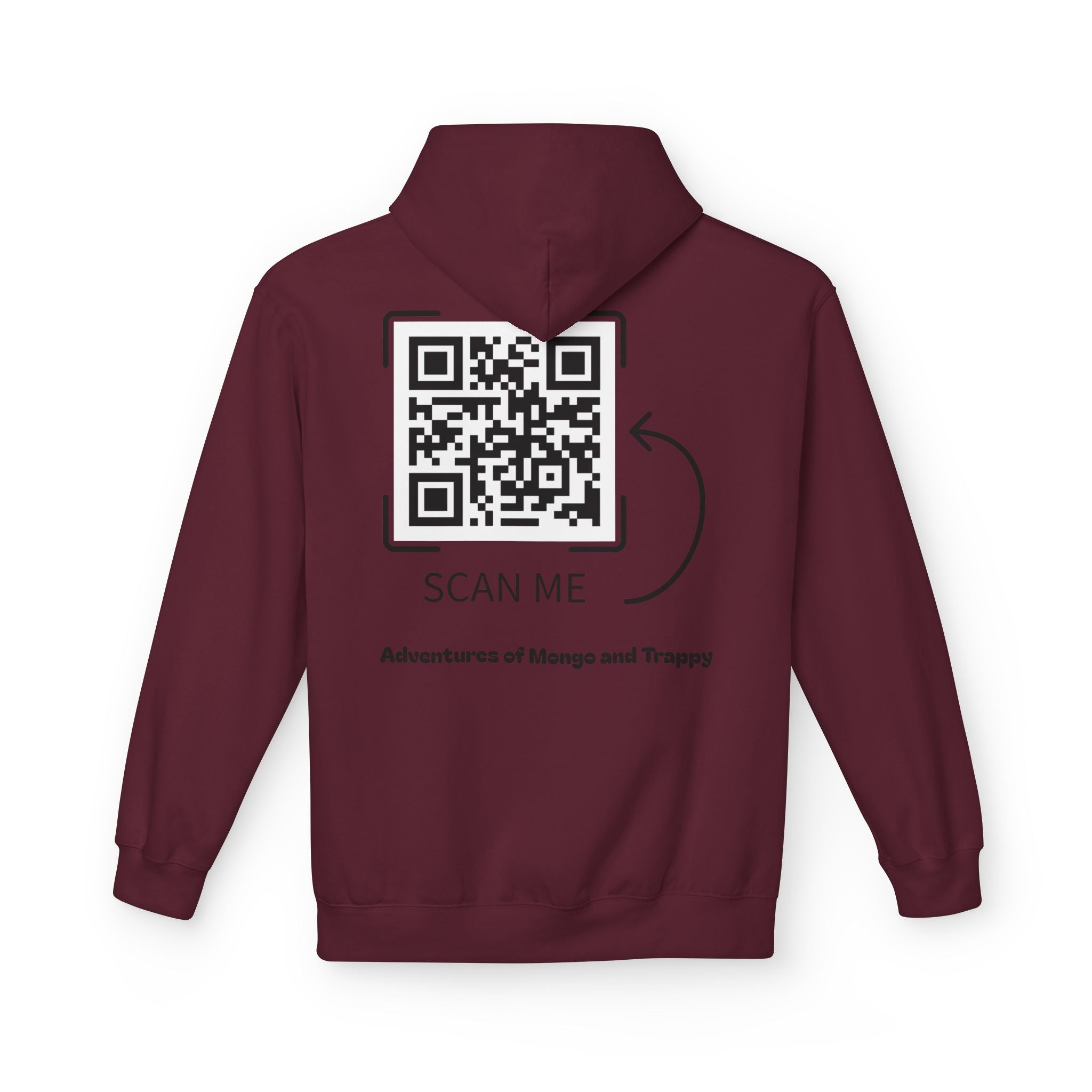 Mongo & Trappy Hoodie — "Adventures of Mongo and Trappy" QR-Scan Graphic Hoodie